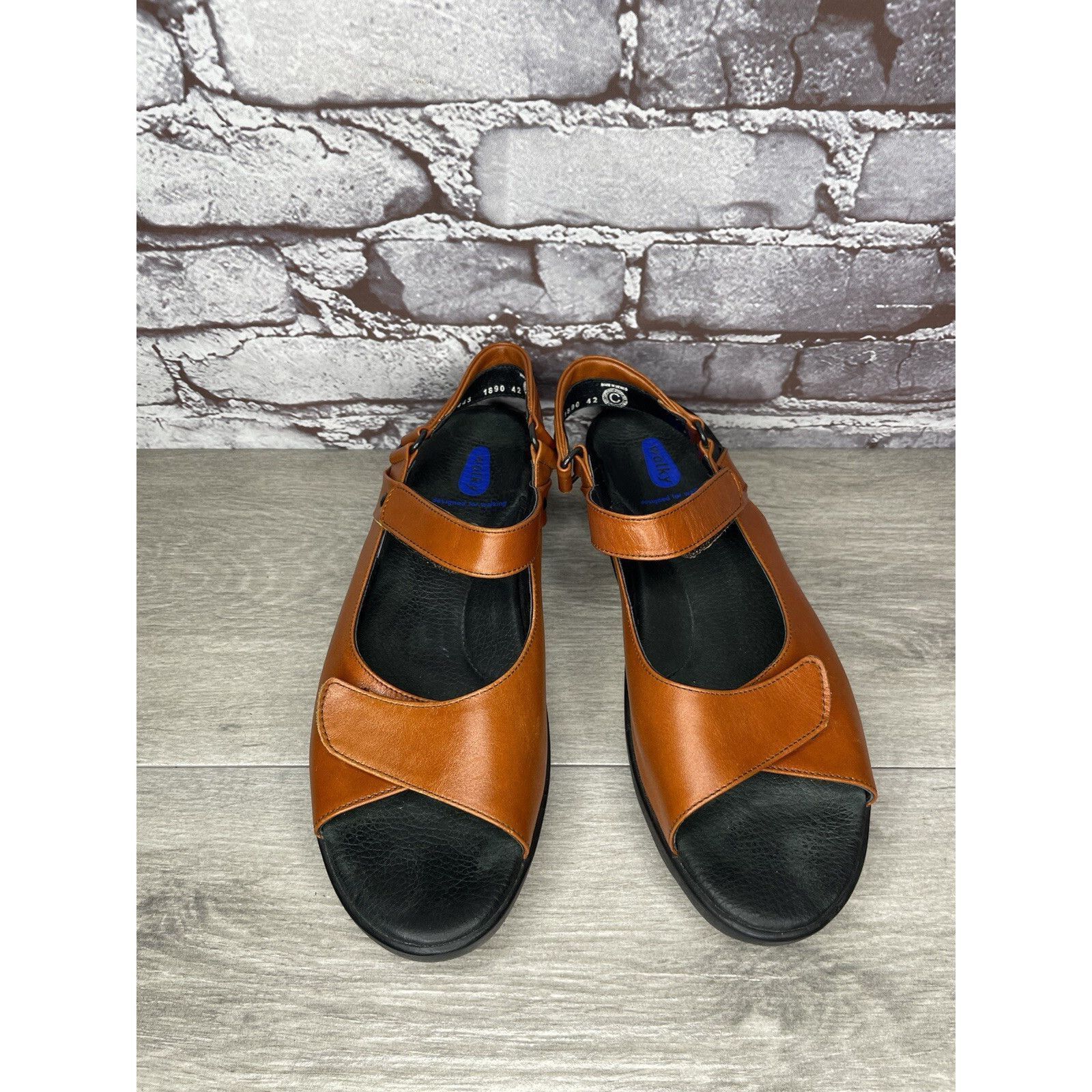 Other Wolky Brown Leather Strappy Comfort Wedge Ankle Strap Sandal Size US 11 / IT 41 - 11 Thumbnail