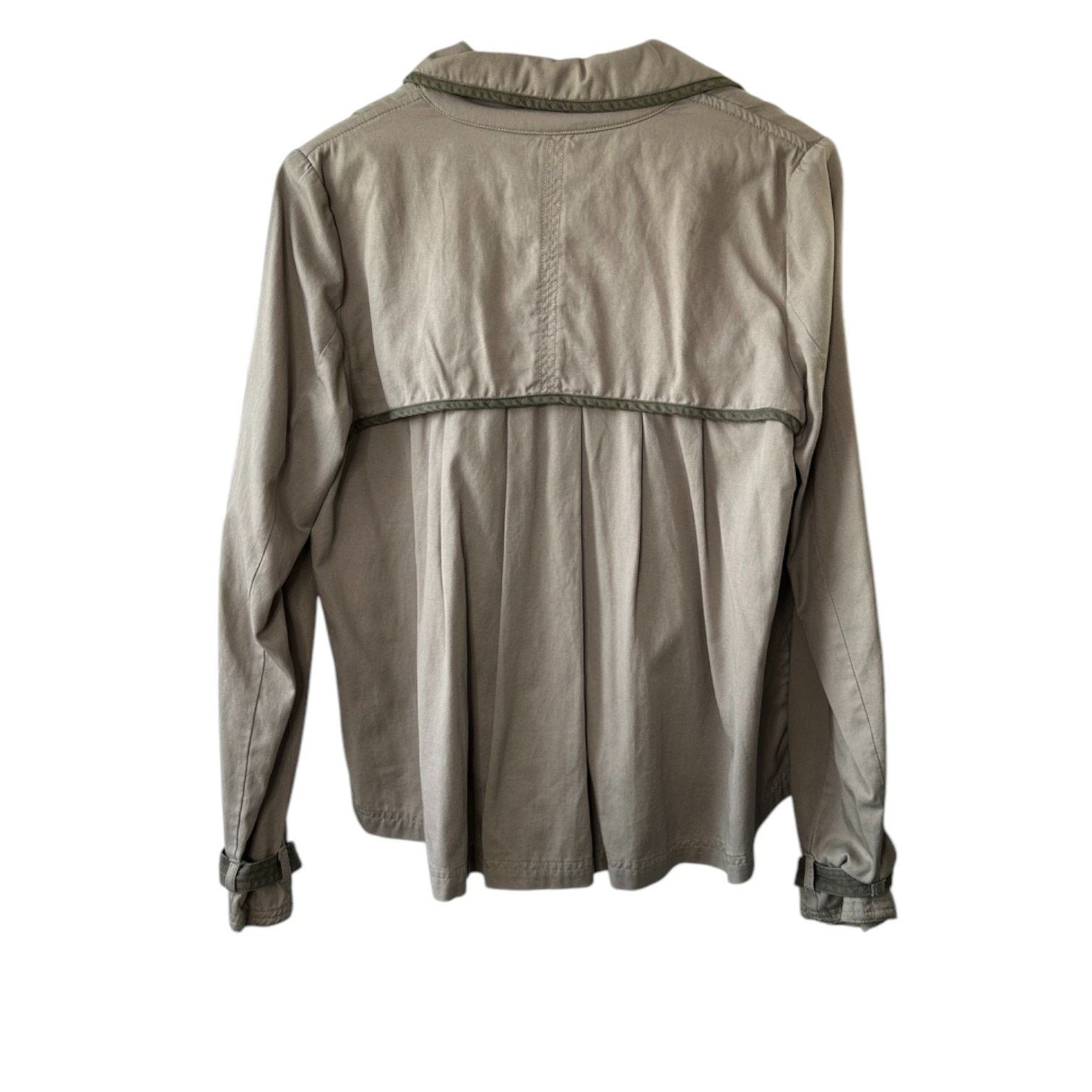 Free People Free People Khaki Double Breasted Cotton Blend Jacket 12 Size XL / US 12-14 / IT 48-50 - 8 Thumbnail