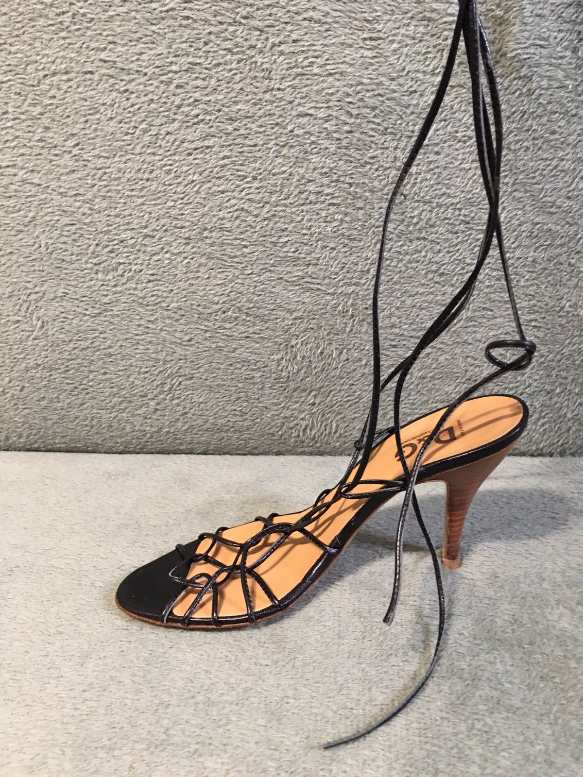 Dolce & Gabbana Dolce & Gabbana Black Leather Gladiator Strap Heels EU38 Size US 8 / IT 38 - 5 Thumbnail