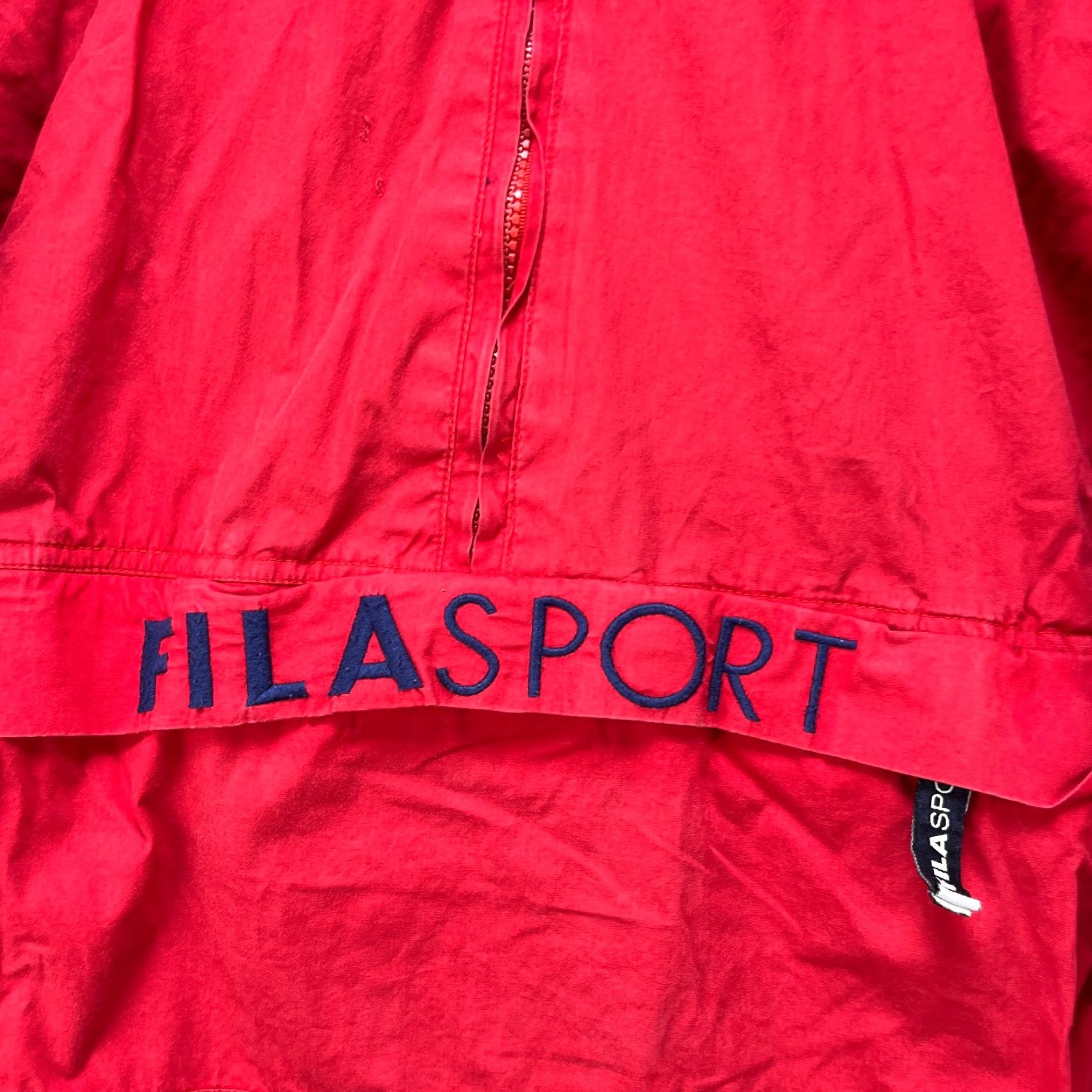 Tommy Hilfiger Vintage 90s Fila Windbreaker Jacket Large Red Plaid Logo Easy Packable Nylon Softshell Mens Windbreaker 90s Theme Casual Zip Logo Size US XL / EU 56 / 4 - 3 Thumbnail