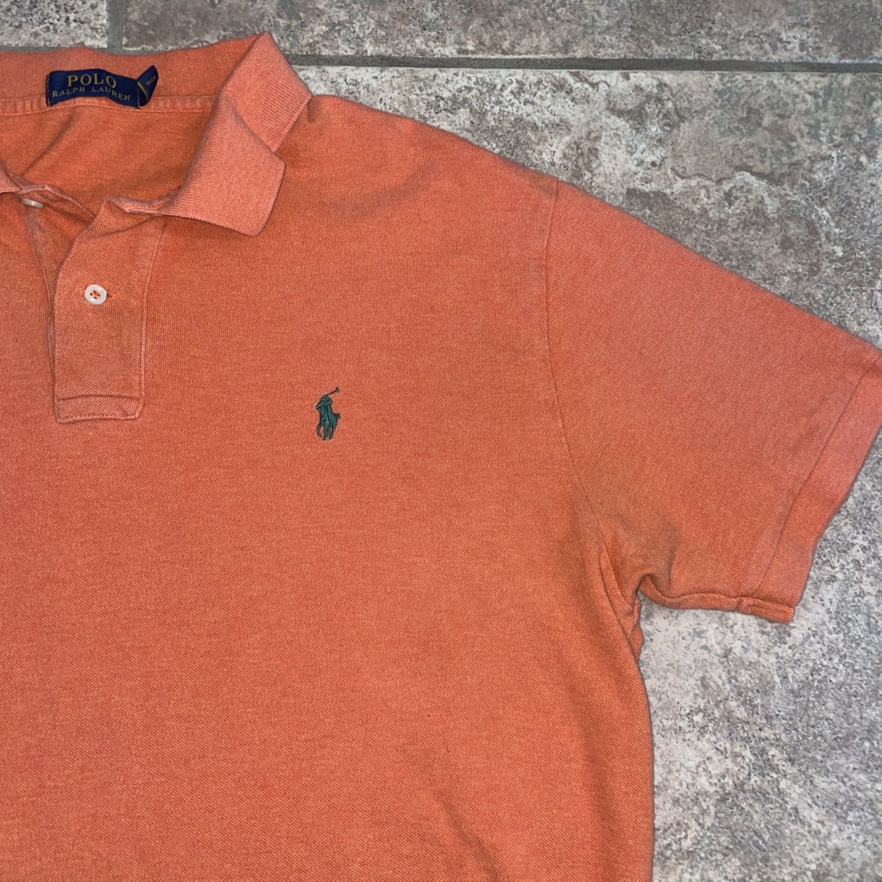Polo Ralph Lauren Polo Ralph Lauren Shirt Mens XL Orange Button-Down Short Sleeve Polo Ralph Lauren Half Button Down Shirt XL Mens Color Orange Button-Up Shirt Size US XL / EU 56 / 4 - 2 Thumbnail
