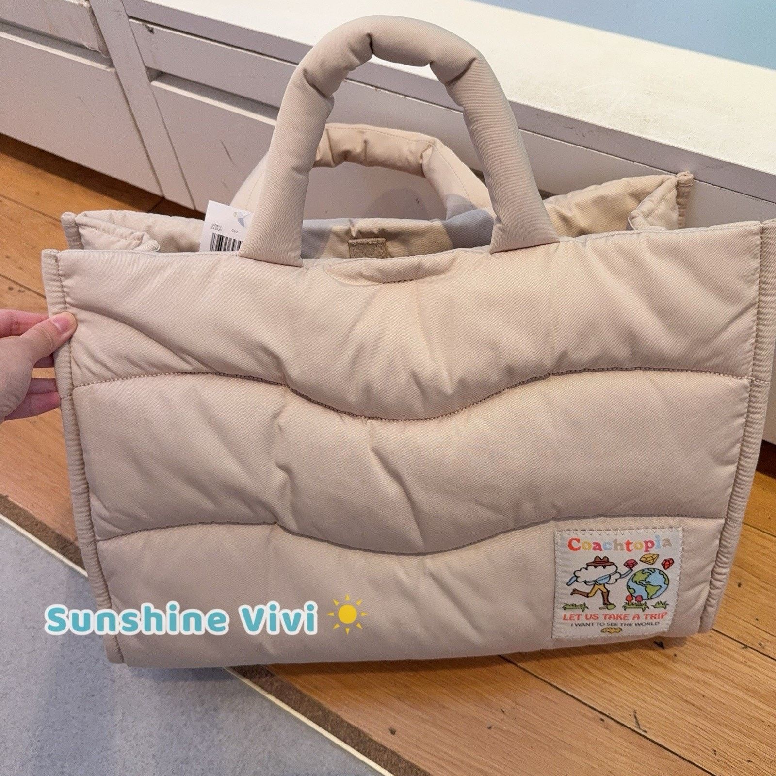 Coach NWT Coach Large Tote Shopper Shoulder Bag CQ057 Cloud Size ONE SIZE - 1 Thumbnail