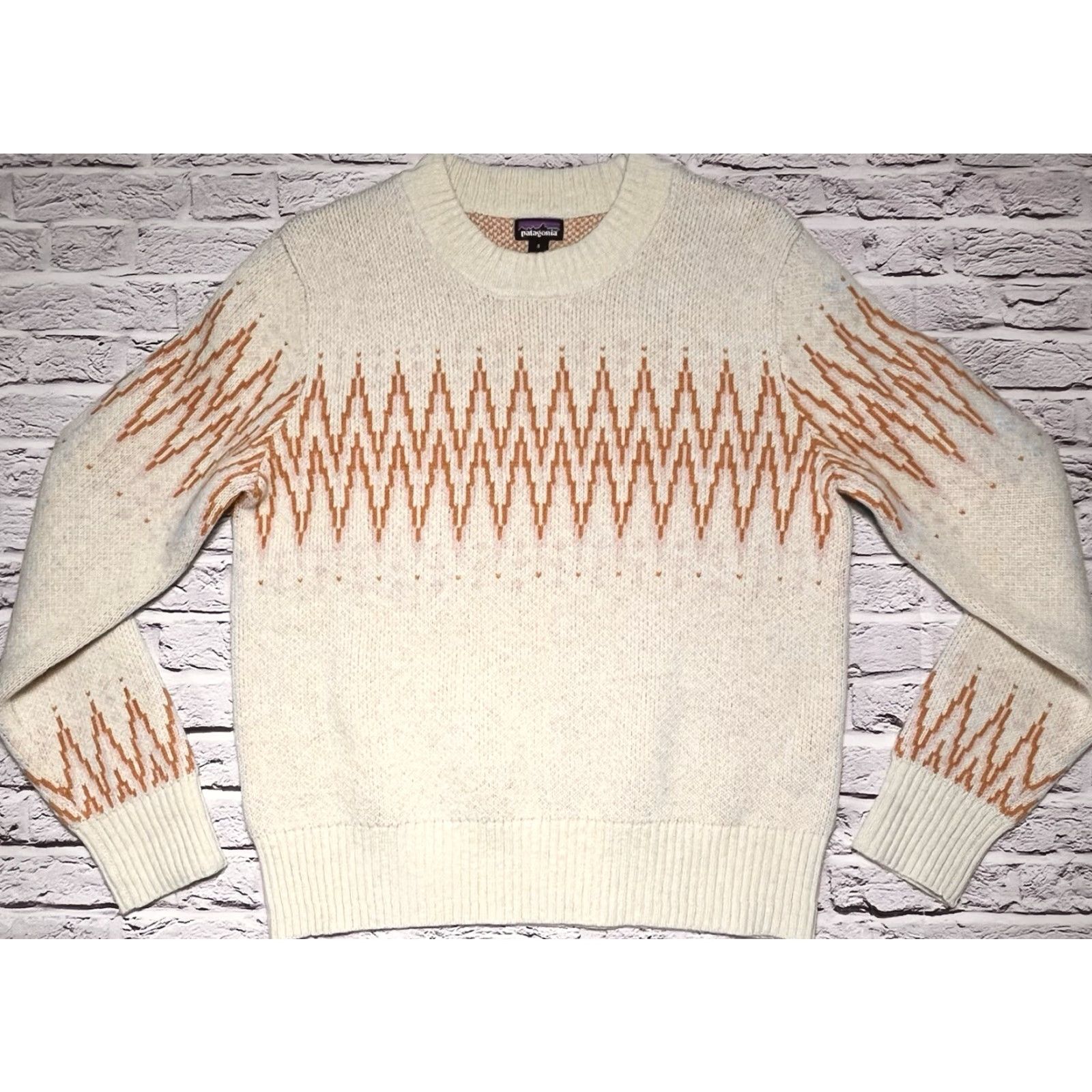 Patagonia Patagonia Women's Sweater Crewneck Wool Blend Knit Beige Regular S Pullover, 51025, EUC, Fall Winter Long Sleeve Size S / US 4 / IT 40 - 2 Thumbnail