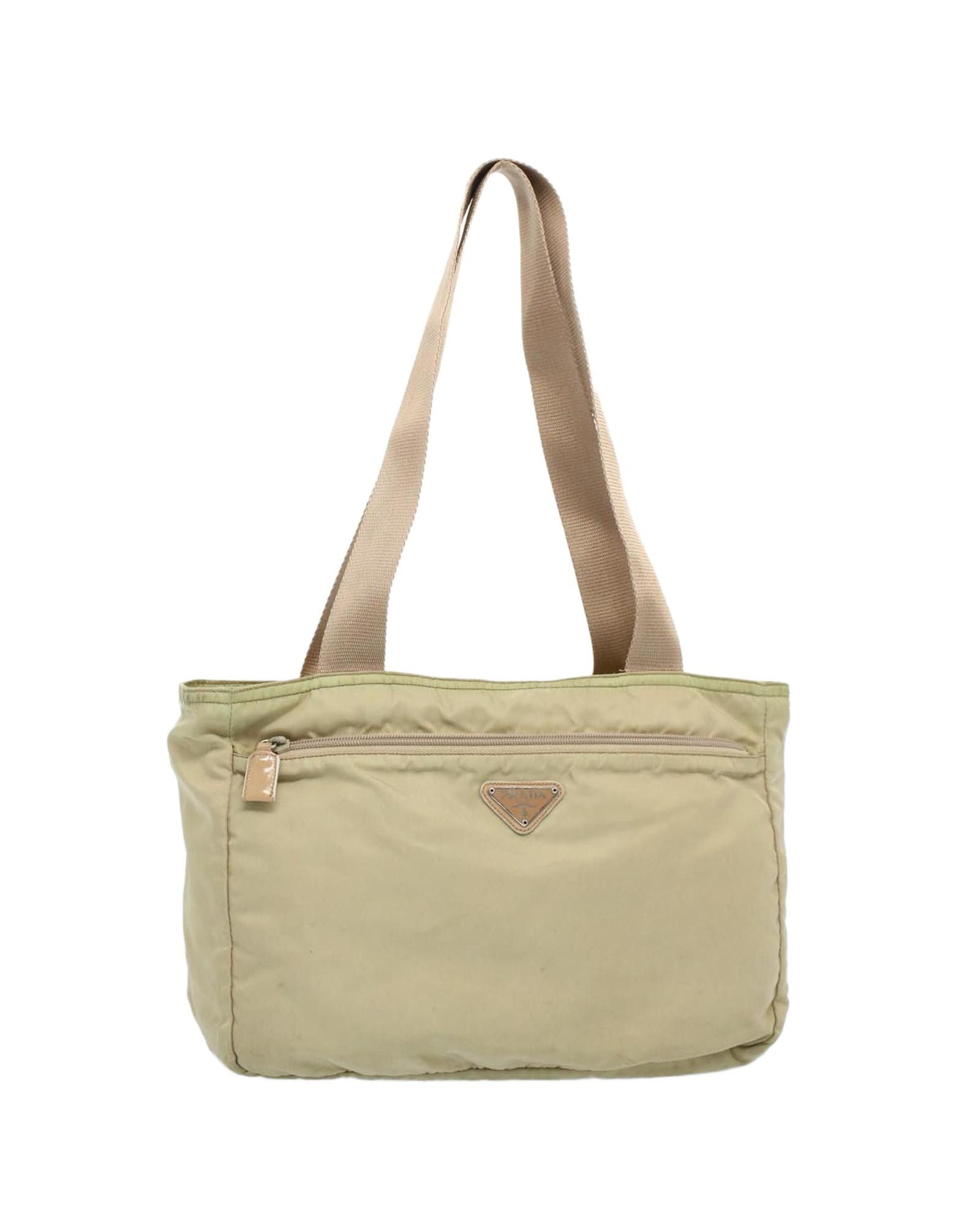 image of Prada Beige Nylon Tote Bag, Women's