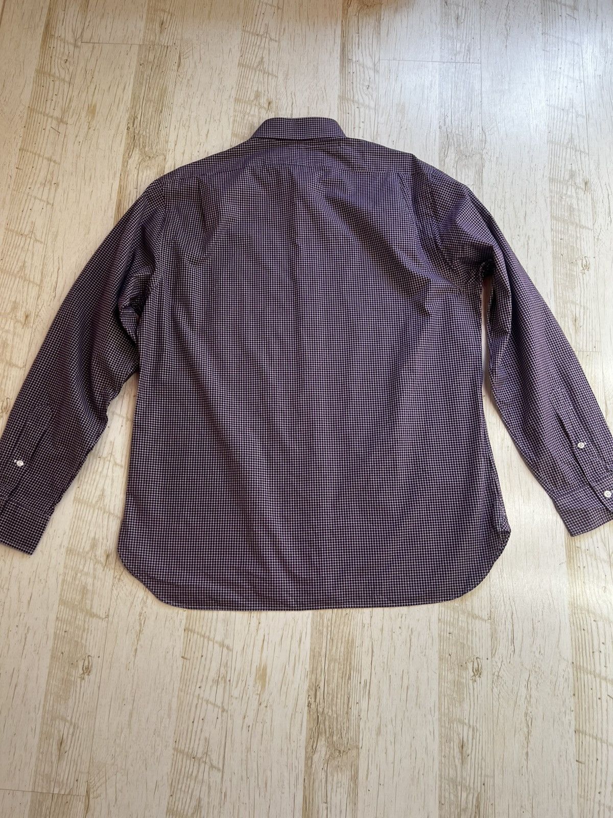 Polo Ralph Lauren Polo Ralph Lauren Purple Check Poplin Shirt 17 43 XL Cotton Size US XL / EU 56 / 4 - 6 Thumbnail