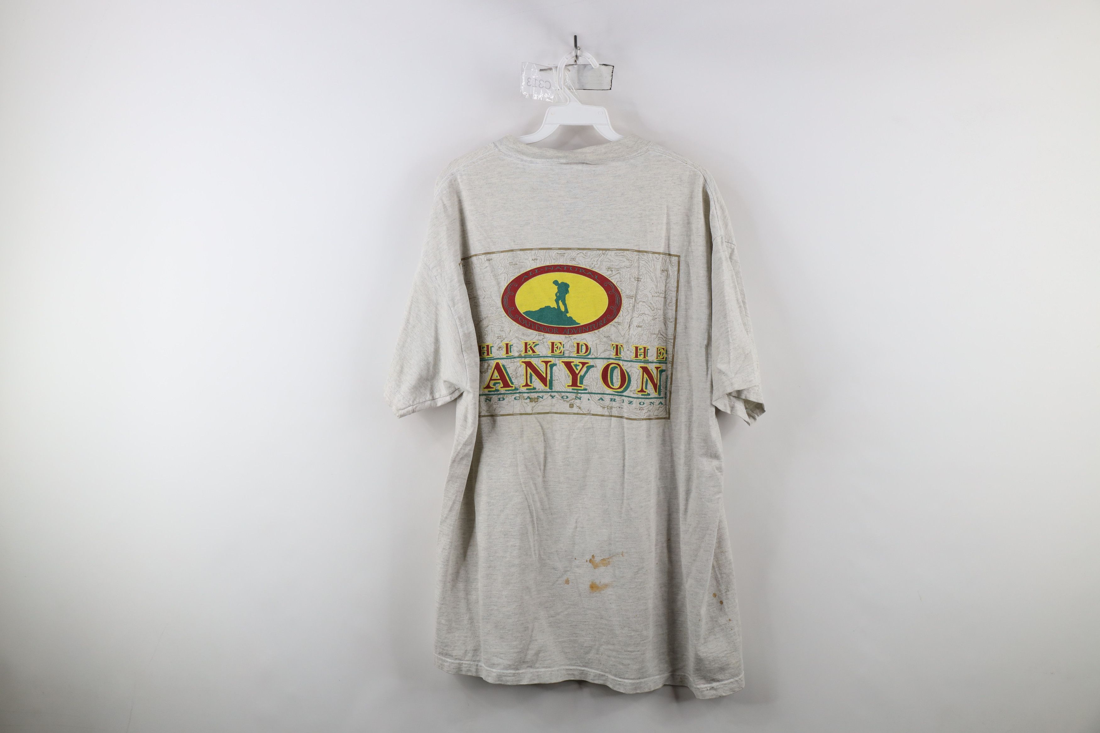 Vintage Vintage 90s Streetwear I Hiked The Grand Canyon T-Shirt Gray Size US XL / EU 56 / 4 - 13 Thumbnail