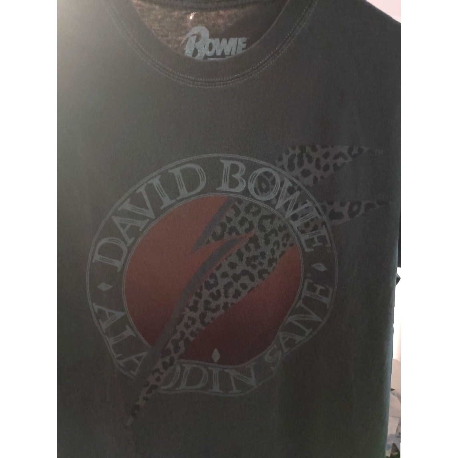David Bowie Aladdin Sane T Shirt Men M Gray Tee