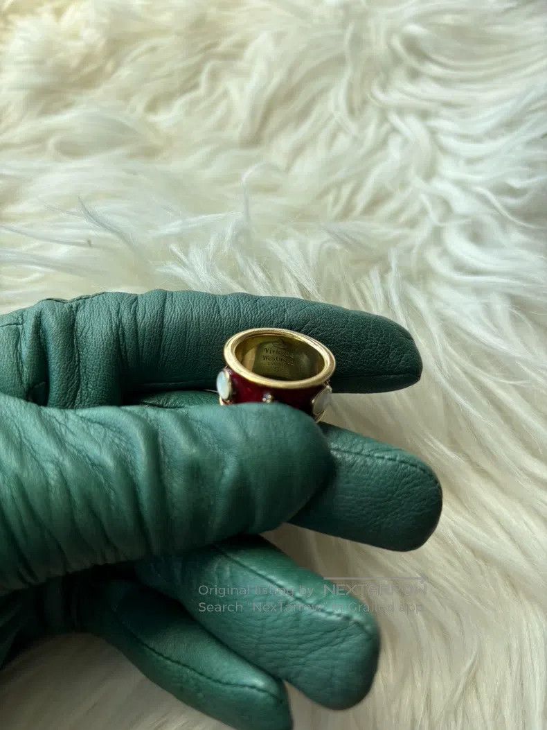 Vivienne Westwood Vivienne Westwood size S Red King Ring in 925 Silver Size ONE SIZE - 5 Thumbnail