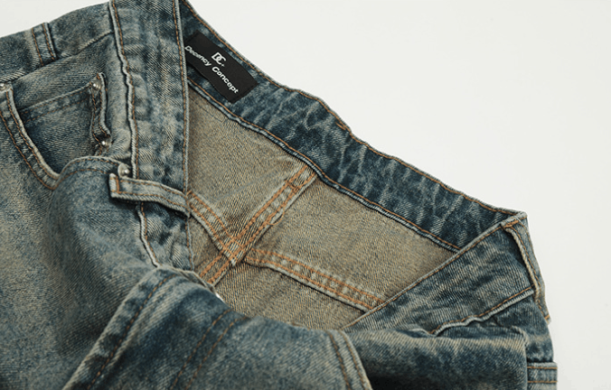 Japanese Brand × Jean Men's street heavy washed distressed jeans y2k Size US 32 / EU 48 - 4 Thumbnail
