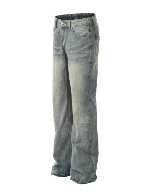 Japanese Brand × Jean American retro trend street bamboo texture heavy jeans Size US 34 / EU 50 - 2 Thumbnail