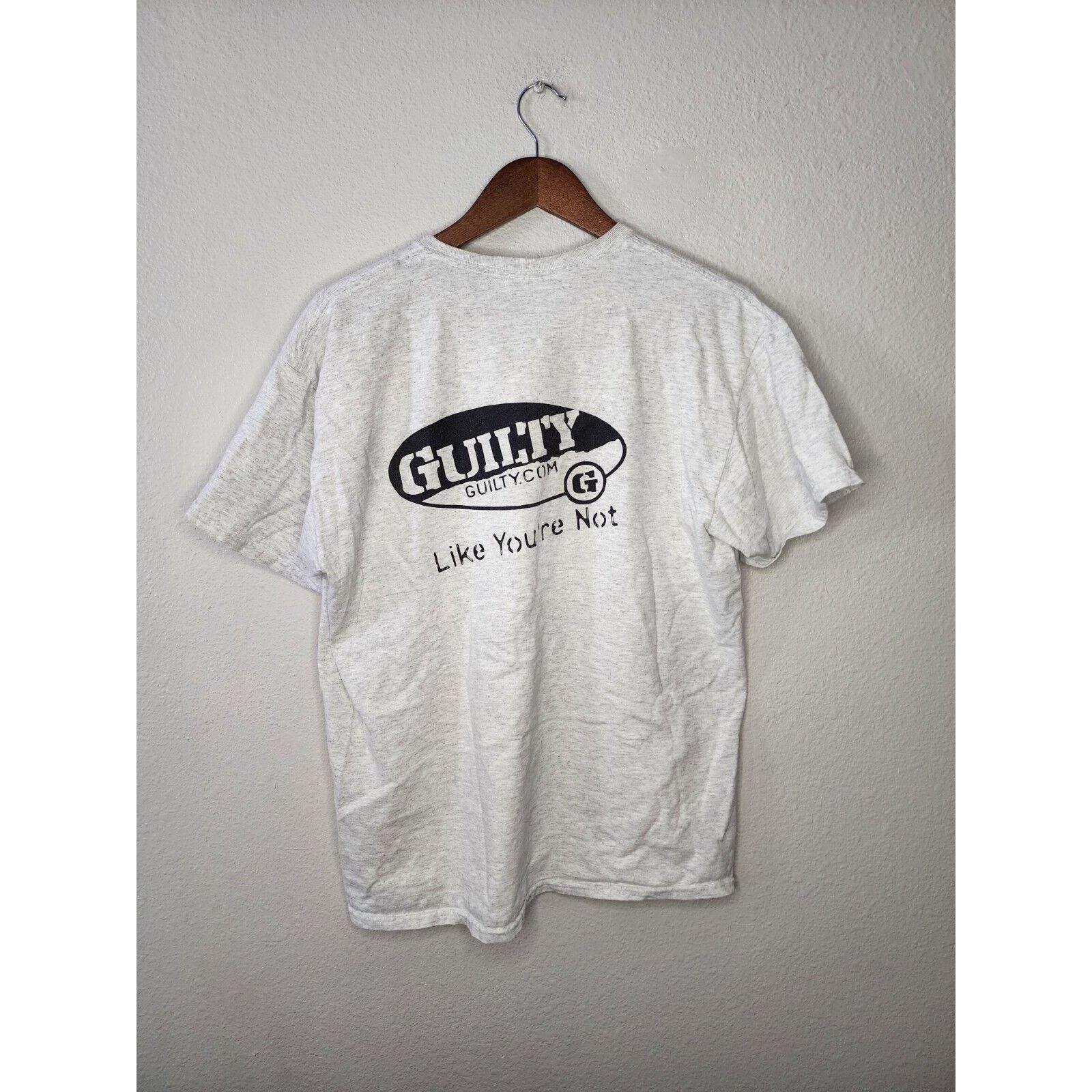 Gildan Vintage Guilty.com Shirt Gray Guilty Logo Promo Tee Large Size US L / EU 52-54 / 3 - 6 Thumbnail