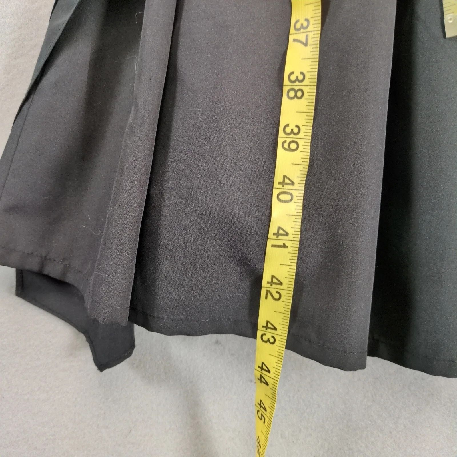 Vintage David's Bridal Black Ruffle Sleeveless Midi Dress 12 Pleated Size XL / US 12-14 / IT 48-50 - 8 Thumbnail