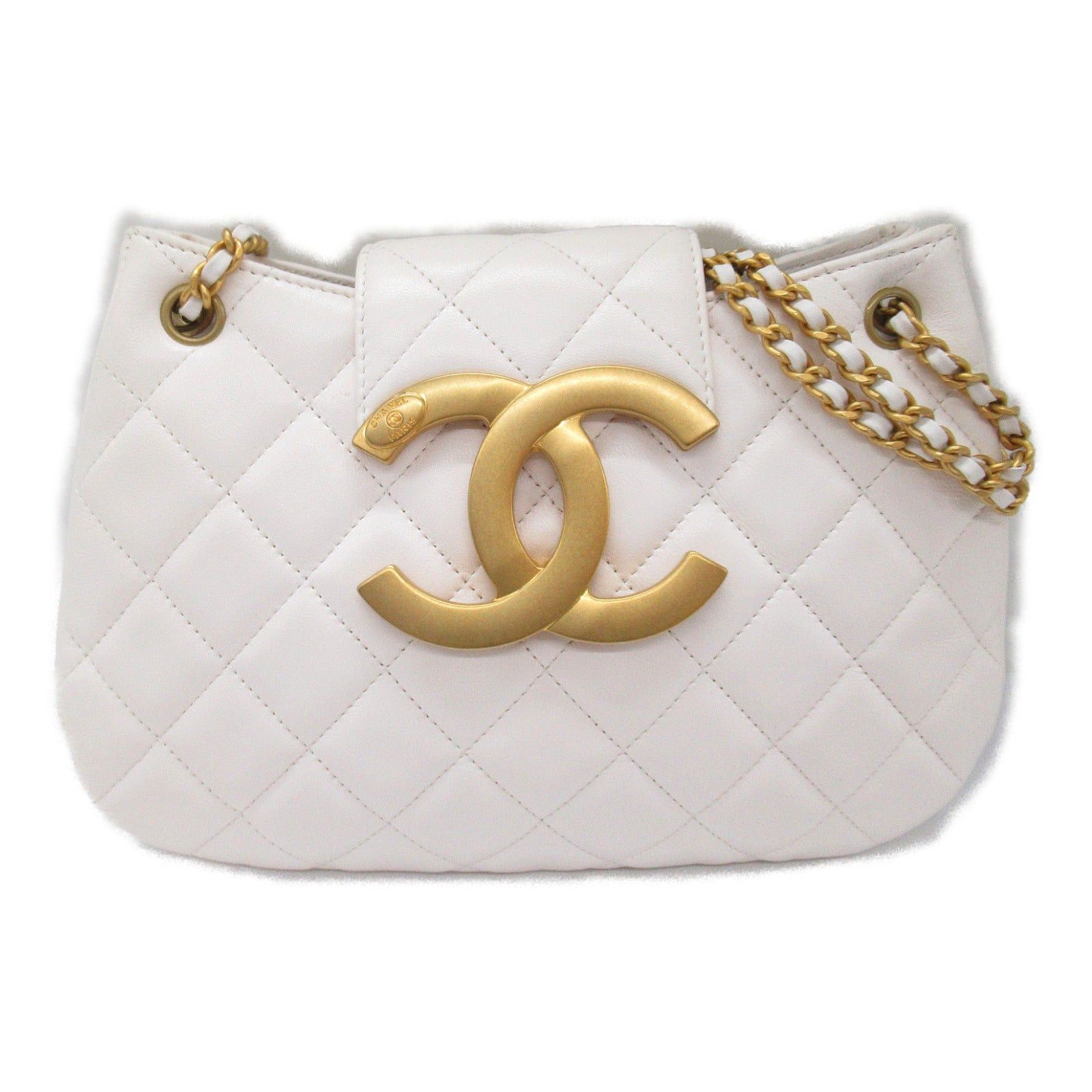 Chanel Chanel Hobo Bag Shoulder Lambskin (Sheepskin) White Gold Hardware Size ONE SIZE - 1 Thumbnail