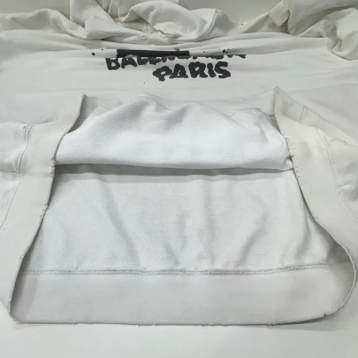 Other Balenciaga Balenciaga White Graphic Hoodie for Men -2507 Size US XL / EU 56 / 4 - 4 Thumbnail