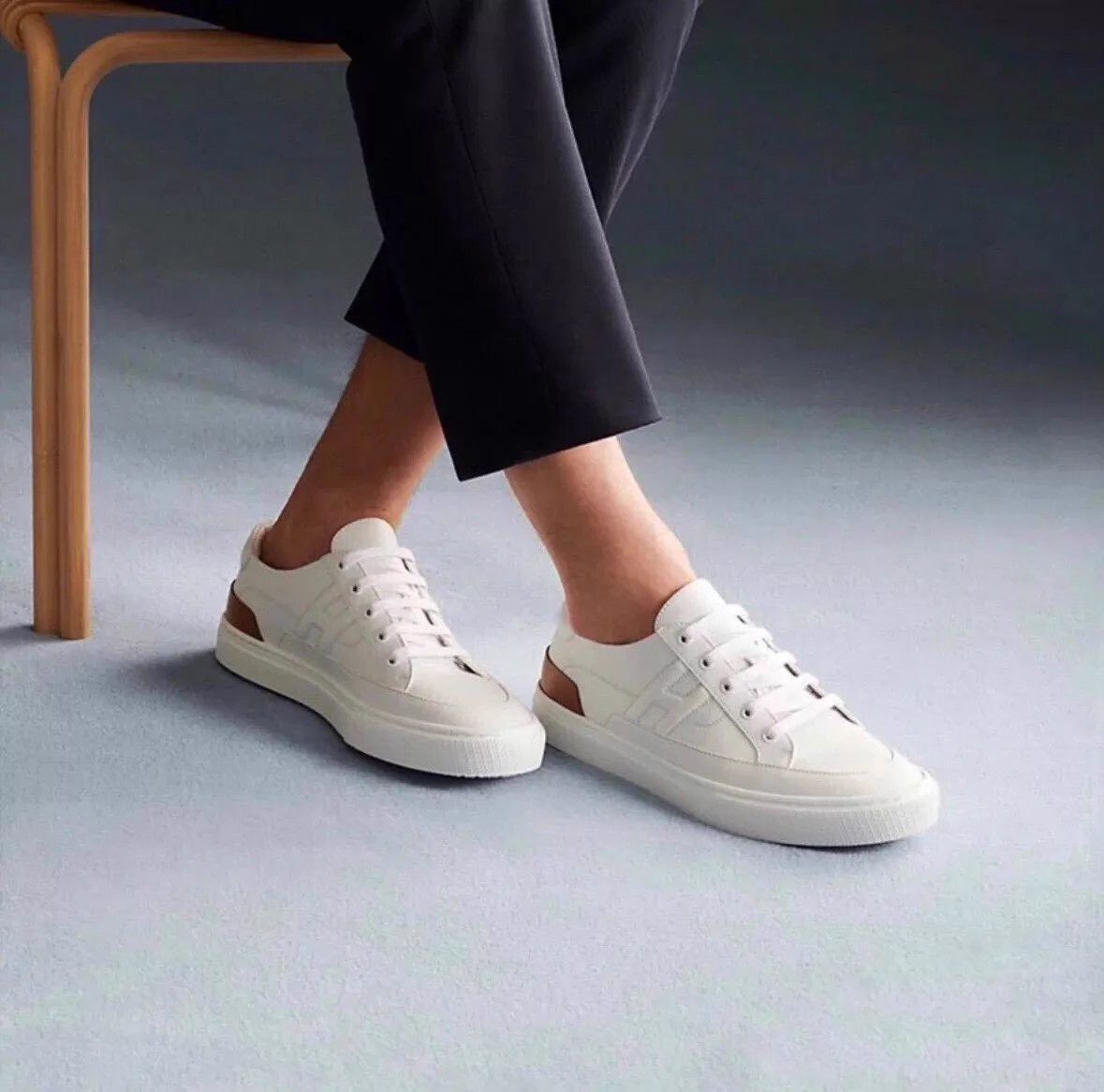 Hermes HERMES Classic Versatile Sneakers 37.5 EU Size US 7 / IT 37 - 6 Thumbnail