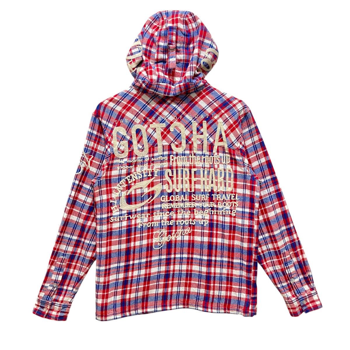 Gotcha × Vintage Vintage GOTCHA Surf Checked Hoodie Jacket Size US M / EU 48-50 / 2 - 1 Thumbnail