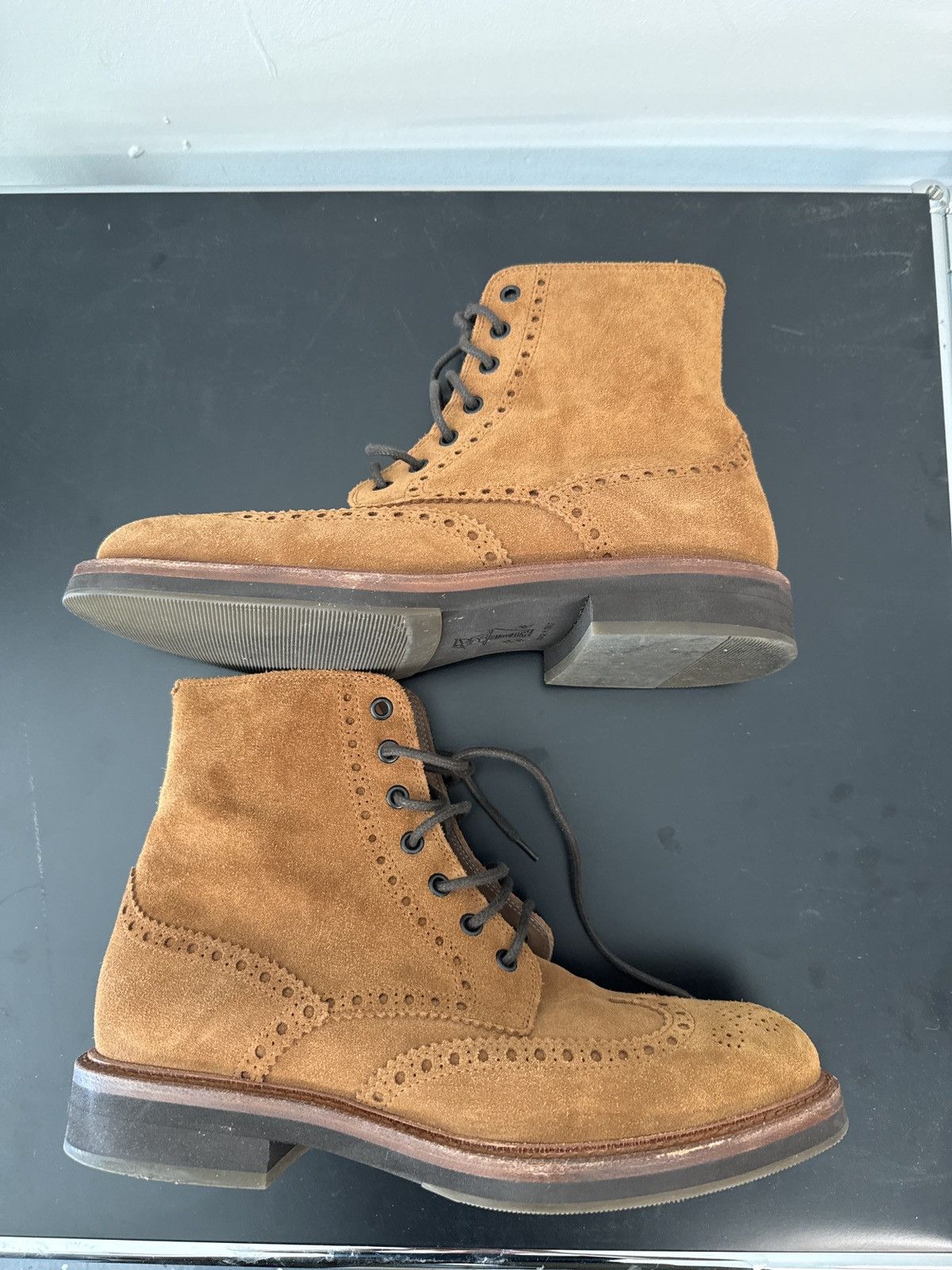 Brunello Cucinelli Brunello Cucinelli Suede Wingtip Brogue Derby Boots Size US 7.5 / EU 40-41 - 4 Thumbnail