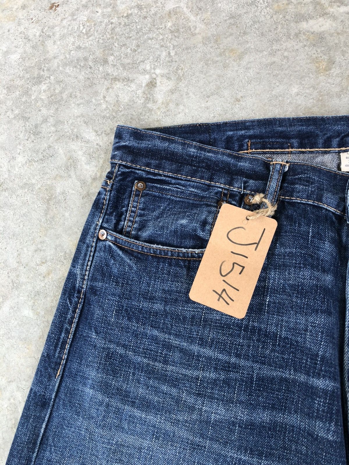 RRL Ralph Lauren Vintage Double RL 081 Selvedge Denim Buckle Back Distressed Size US 34 / EU 50 - 13 Thumbnail