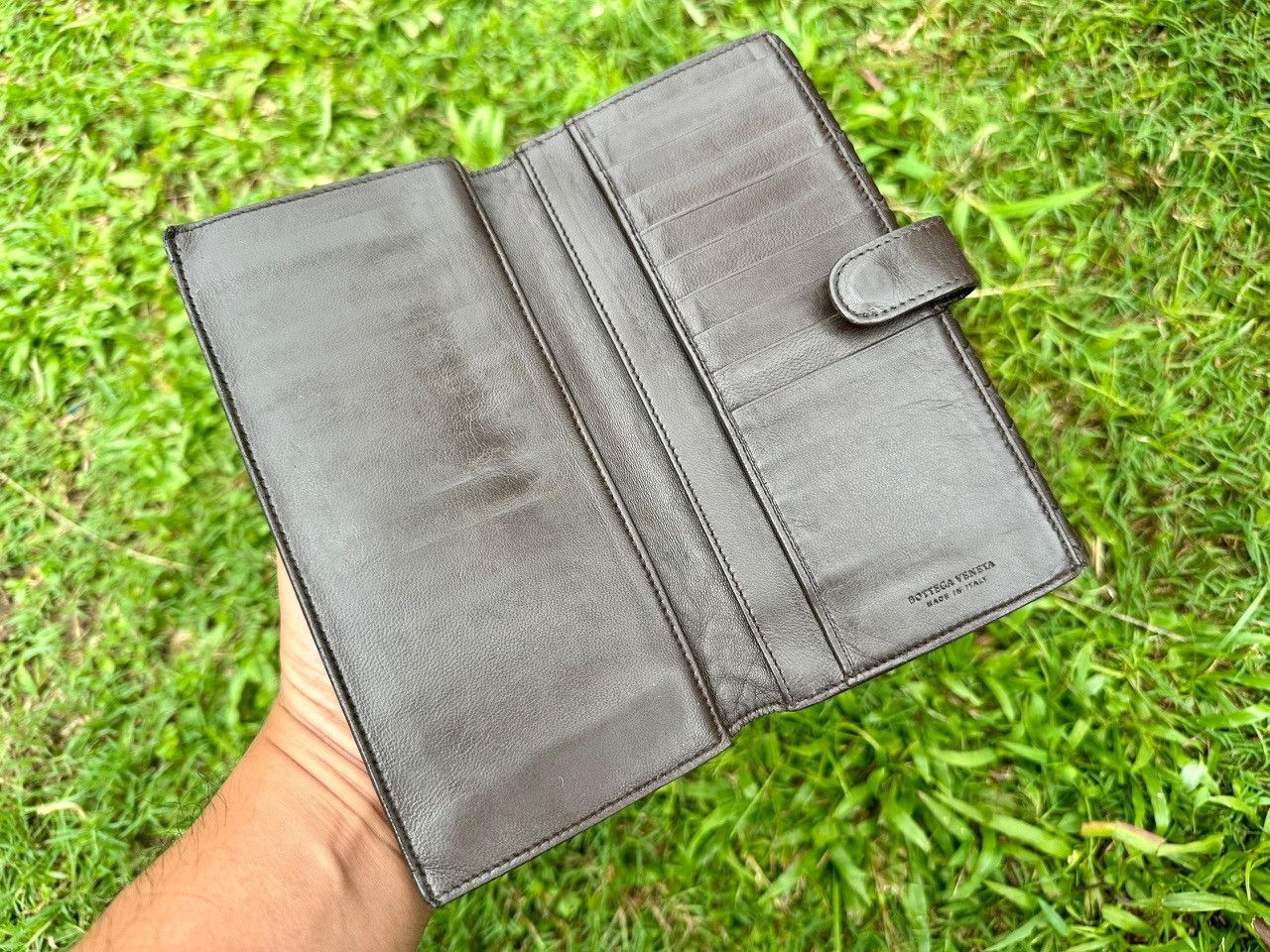 Bottega Veneta Authentic Bottega Veneta Intrecciato Leather Long Wallet Size ONE SIZE - 3 Thumbnail