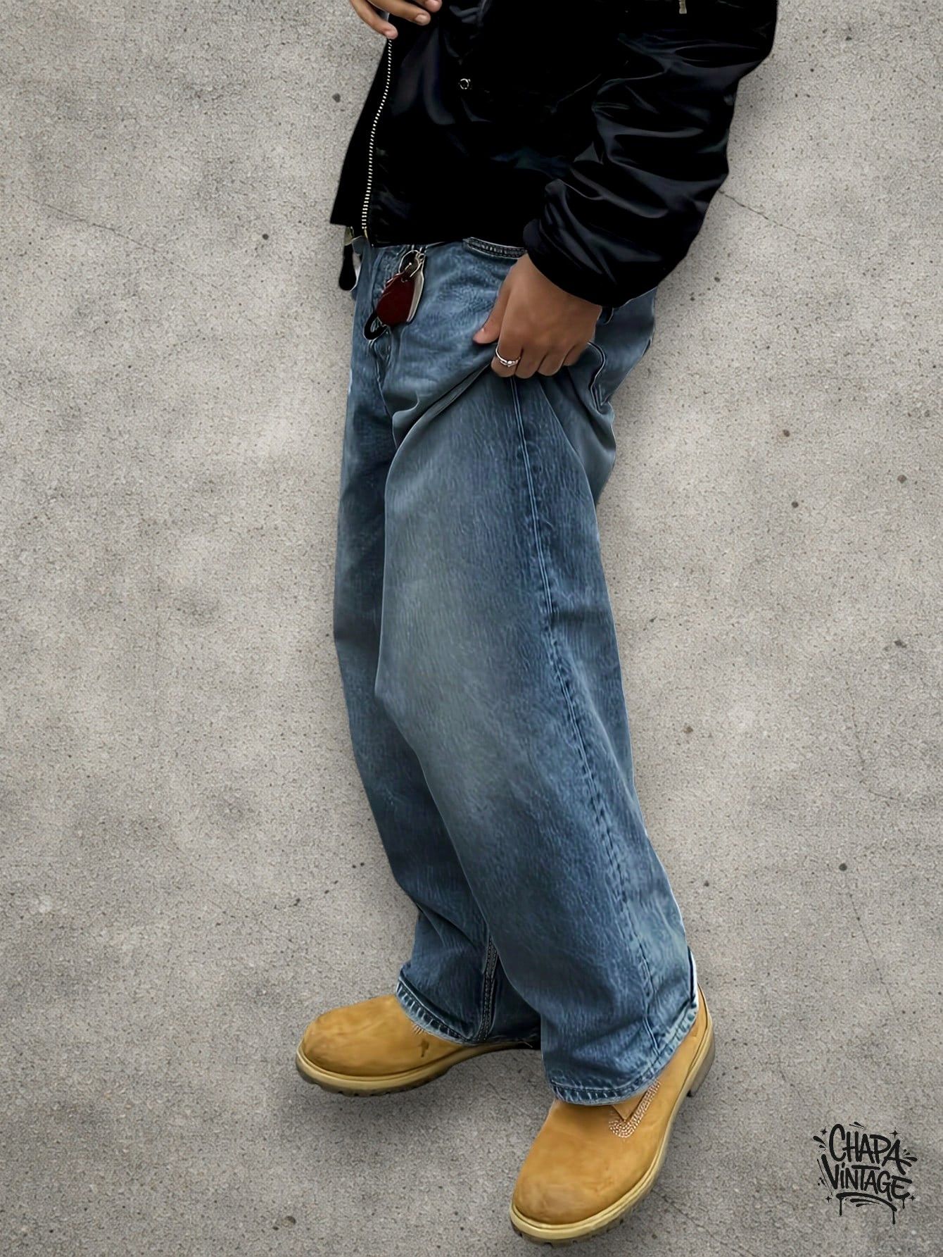 Japanese Brand Loose fit jeans Size US 32 / EU 48 - 2 Thumbnail