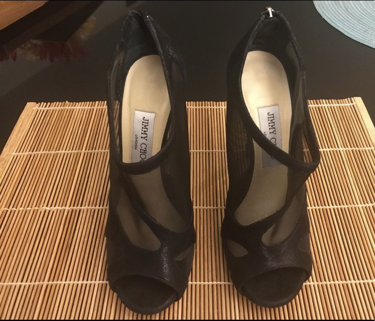 Jimmy Choo Jimmy Choo Peep Toe Heel Booties Size US 6 / IT 36 - 1 Thumbnail