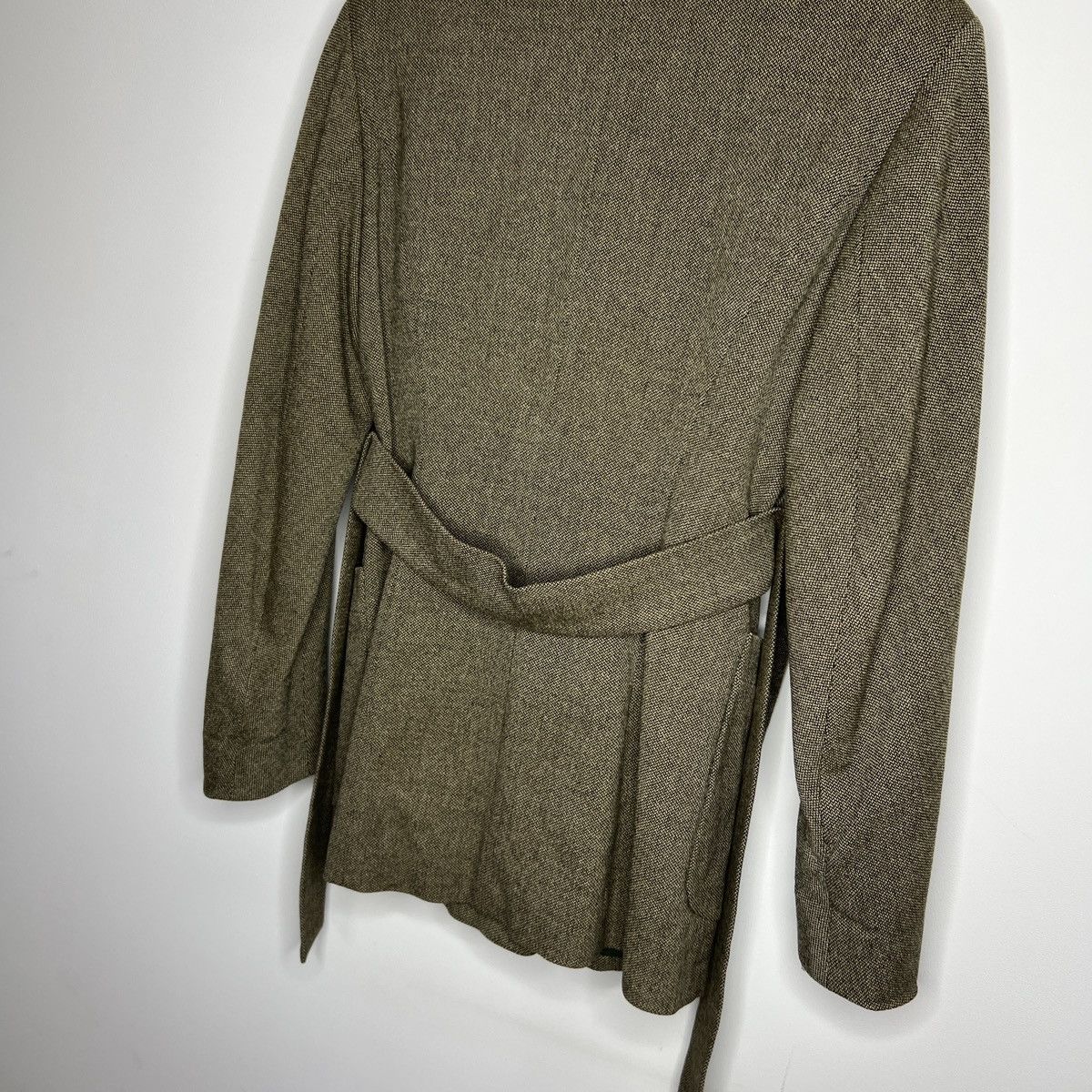 Designer × Jil Sander Vintage Jil Sander Coat Jacket Wool Cashmere 90s Khaki Green Size S / US 4 / IT 40 - 10 Thumbnail