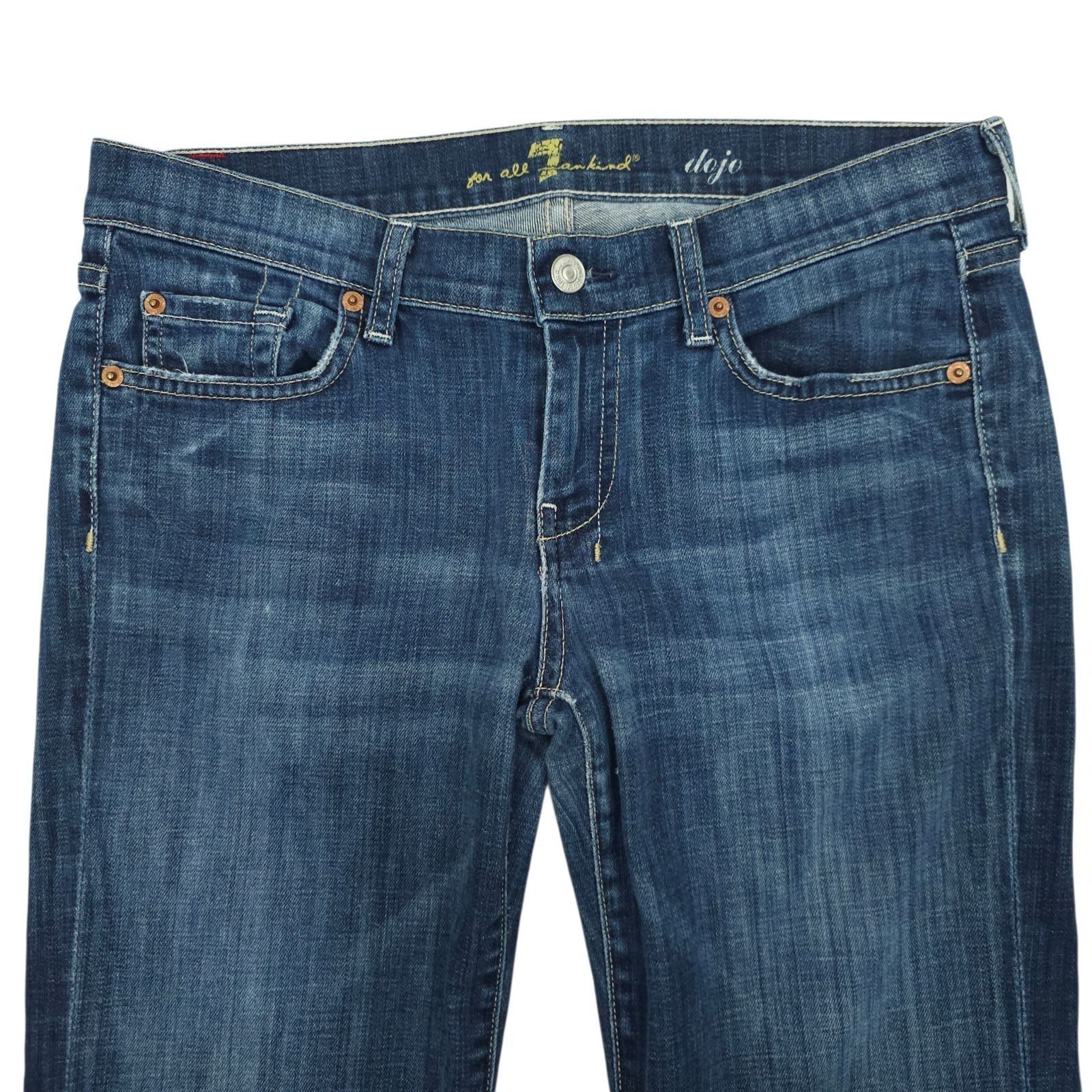 7 For All Mankind 7 For All Mankind Dojo Jeans 29 Dark Wash Wide Leg Flare Size 31" - 11 Thumbnail