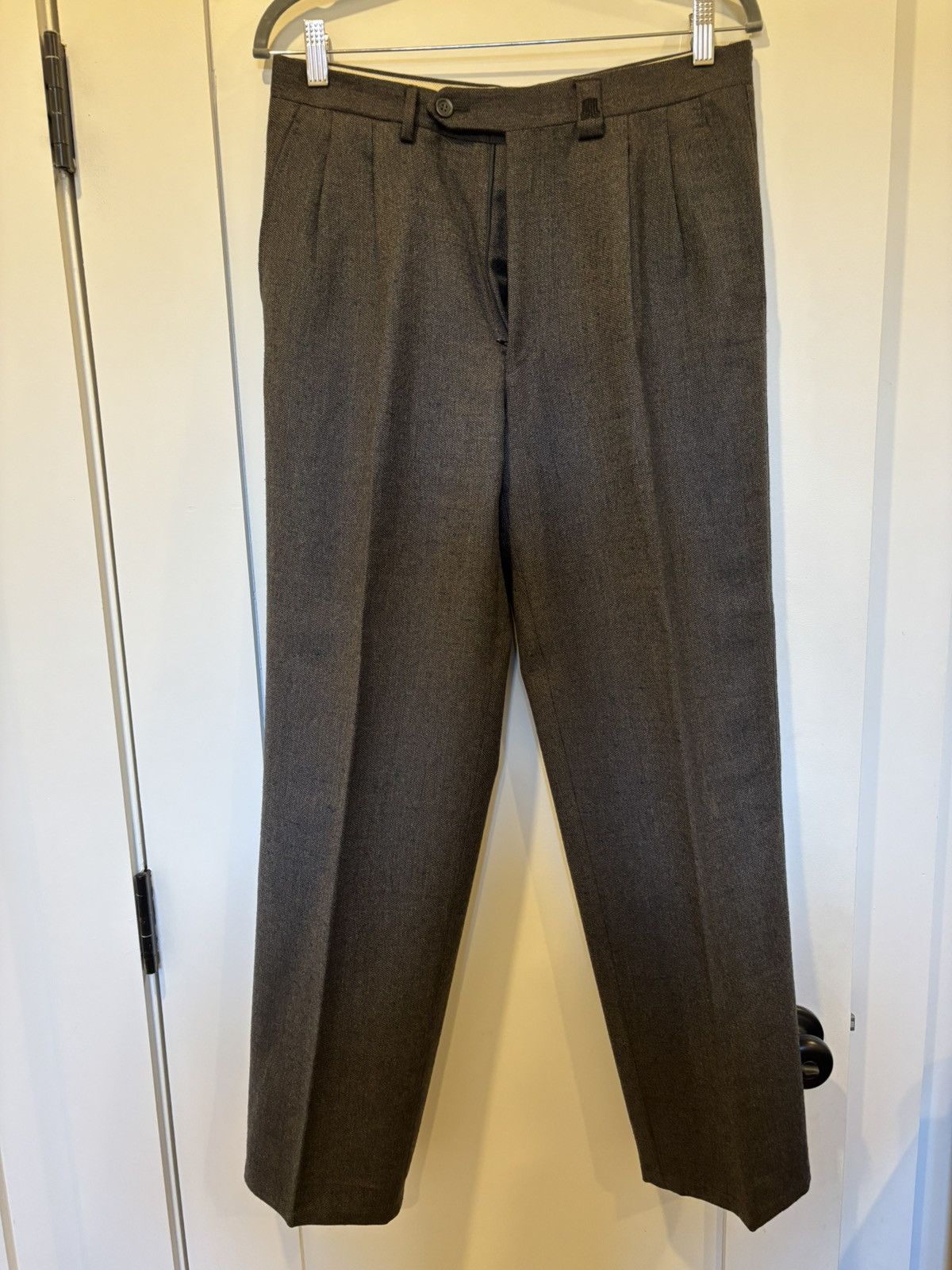 Lanvin Lanvin 100% Wool Dark Grey Pants Size 38R - 4 Thumbnail