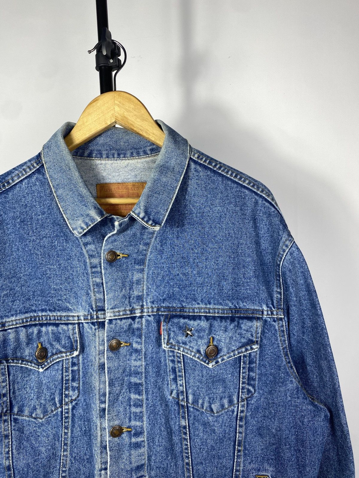 Levi's × Levi's Vintage Clothing × Vintage Vtg Levis USA Reworked 501 Pants Trucker Denim Jacket Size US M / EU 48-50 / 2 - 4 Thumbnail