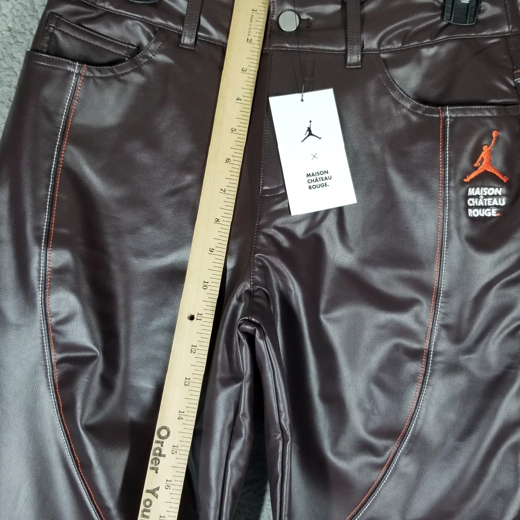 Nike VINTAGE Nike Air Jordan x Maison Château Rouge Pants Women 6 Brown & Sail Straight Leg NWT Womens Size 6 Size 28" / US 6 / IT 42 - 5 Thumbnail