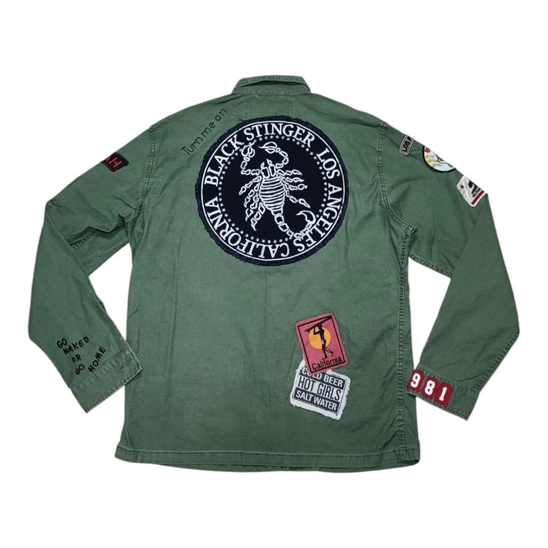 Replay REPLAY (Neymar) Stinger khaki Green Casual Army Patch Jacket Size US L / EU 52-54 / 3 - 2 Thumbnail