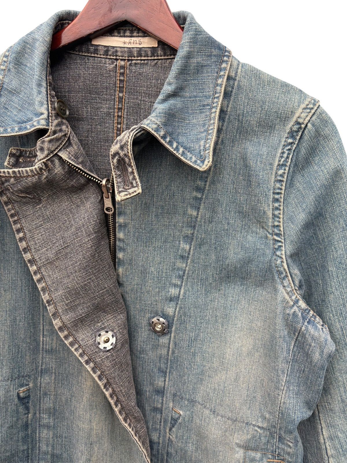 Japanese Brand Rna Riversible Streetwear Women Denim Jacket Size S / US 4 / IT 40 - 6 Thumbnail