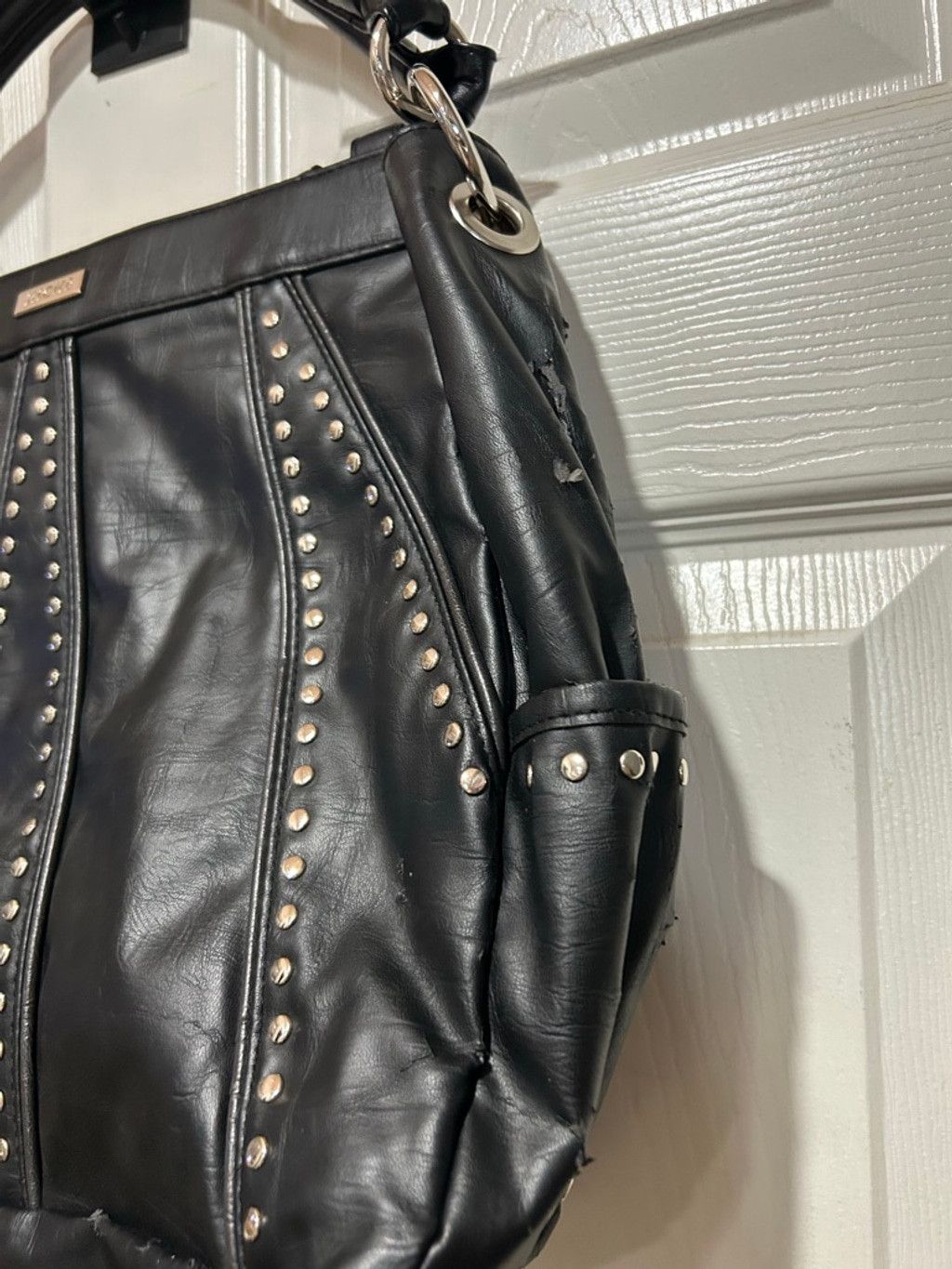 The Unbranded Brand Women's Unbranded Shoulder Bag One Size Black with Studs Size ONE SIZE - 3 Thumbnail