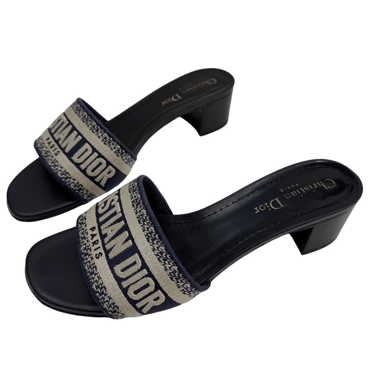Dior Dior Navy Dway Logo Mules Size 38 Size US 8 / IT 38 - 1 Thumbnail