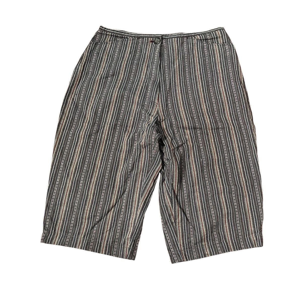 Dries Van Noten Vintage dries van noten ethnic embroidered striped shorts Size US 26 / EU 42 - 1 Thumbnail
