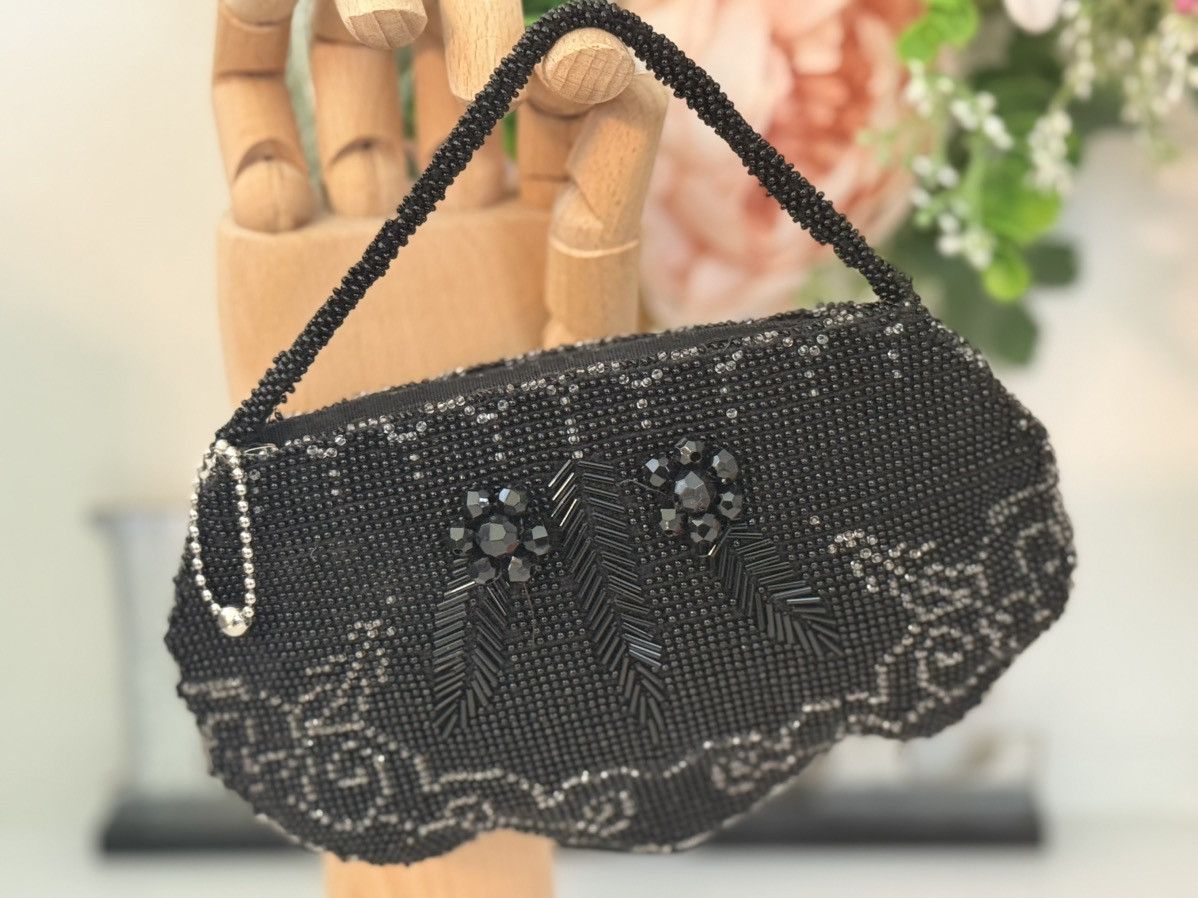 Vintage Vintage Beaded Mini Handbag Handmade Czechoslovakia Amazing Size ONE SIZE - 9 Thumbnail