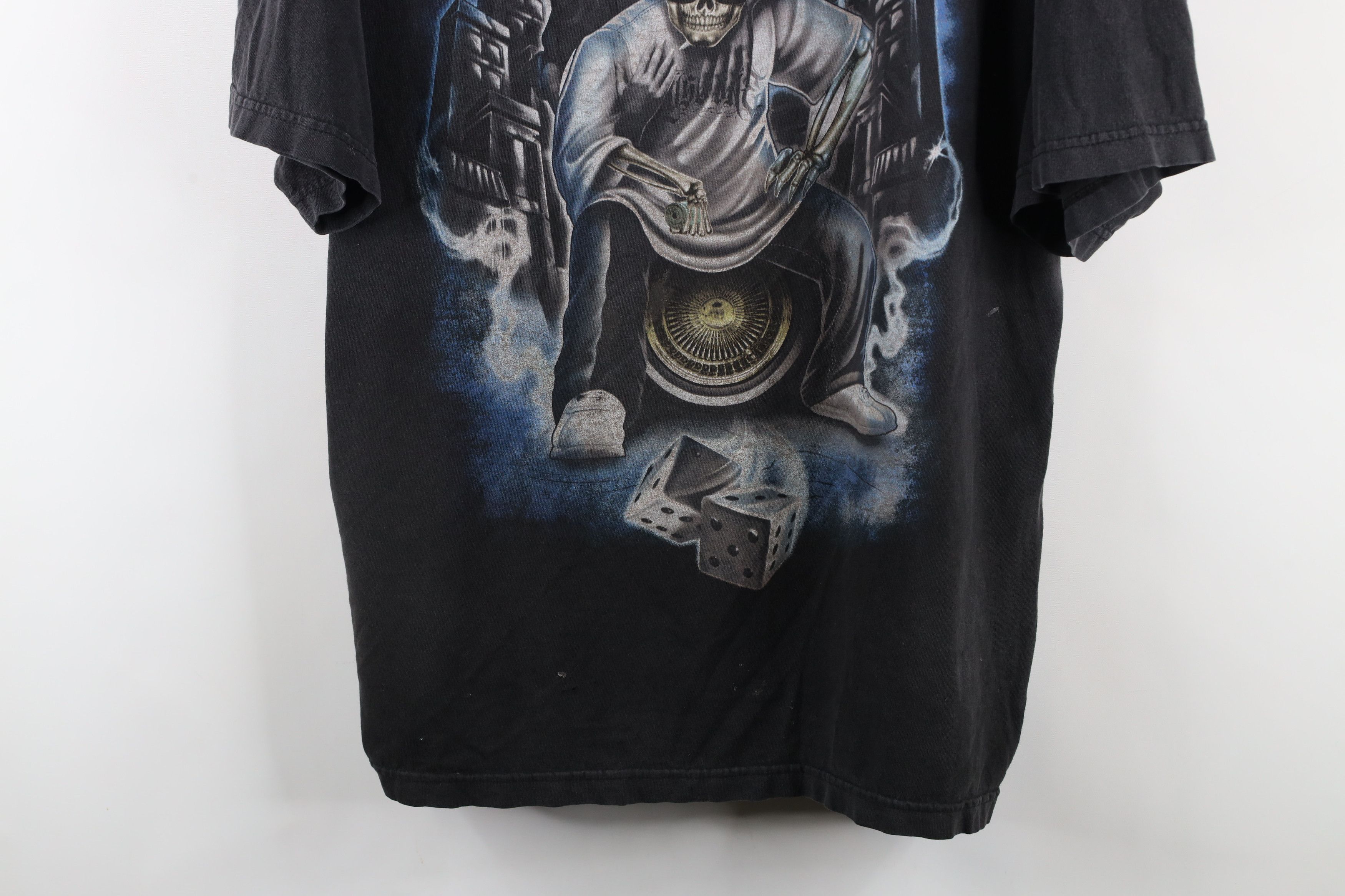 Vintage Vintage Y2K Streetwear Skeleton Dice Hip Hop Rap T-Shirt Size US XXL / EU 58 / 5 - 3 Thumbnail