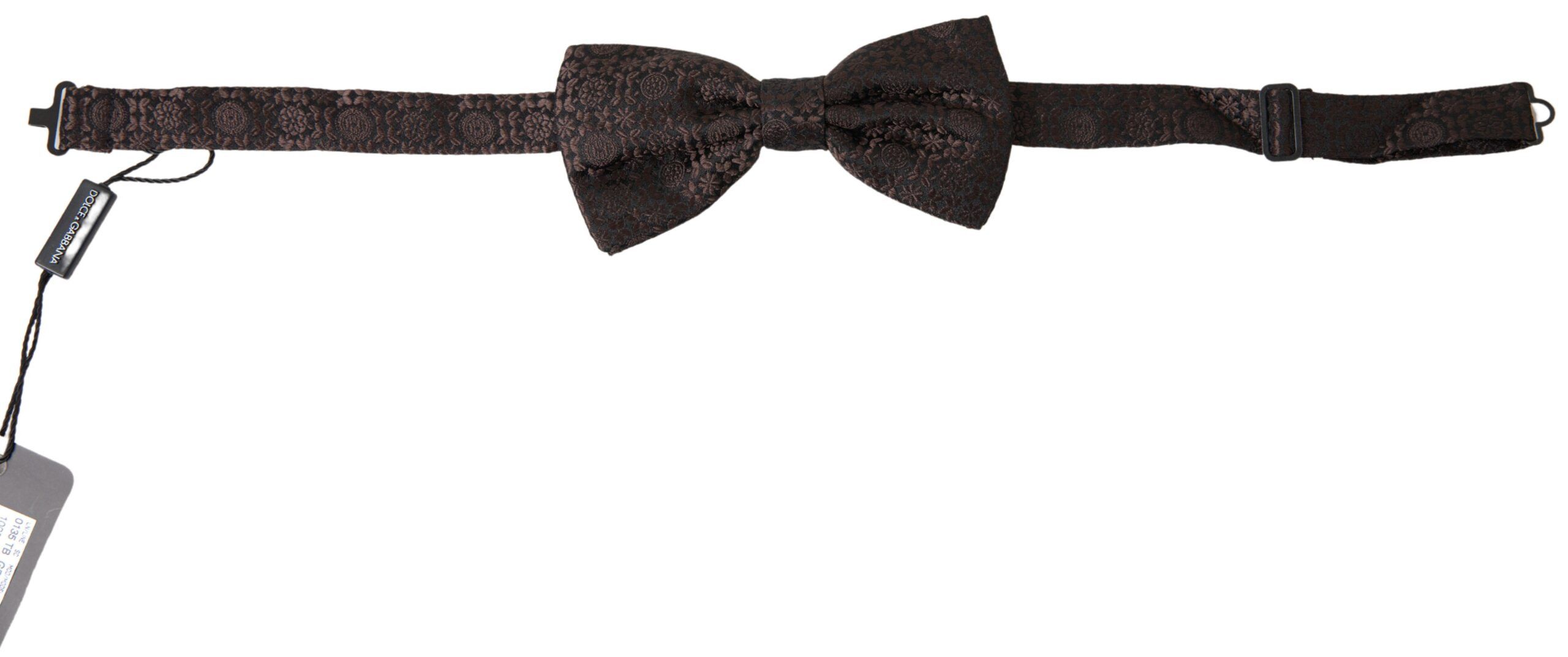 Dolce & Gabbana Elegant Silk Brown Bow Men's Tie Size ONE SIZE - 1 Thumbnail
