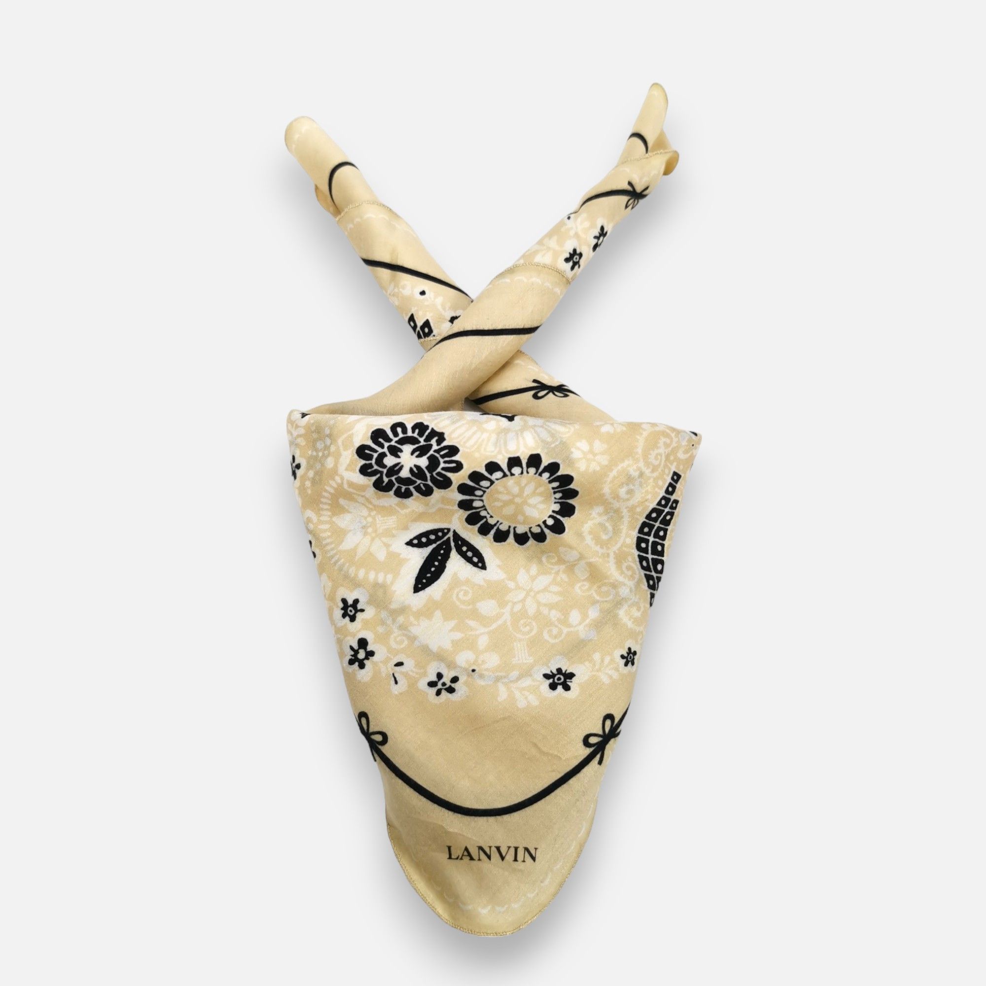Lanvin × Vintage Vintage Lanvin Handkerchief Neckerchief Bandana Size ONE SIZE - 1 Thumbnail