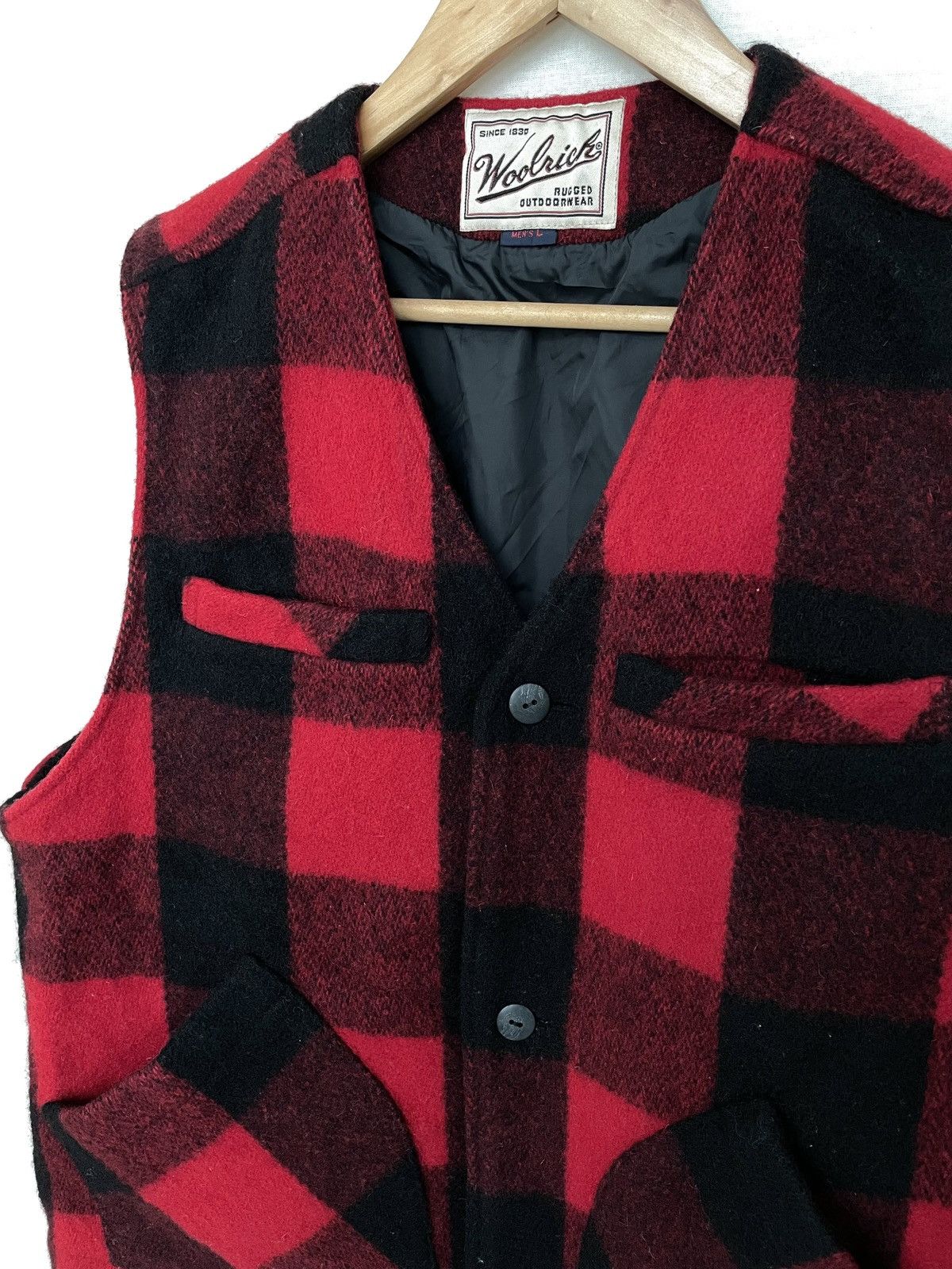 Woolrich Woolen Mills Vintage Woolrich Buffalo Plaid Wool Vest Rugged Outdoorwear Size US L / EU 52-54 / 3 - 5 Thumbnail