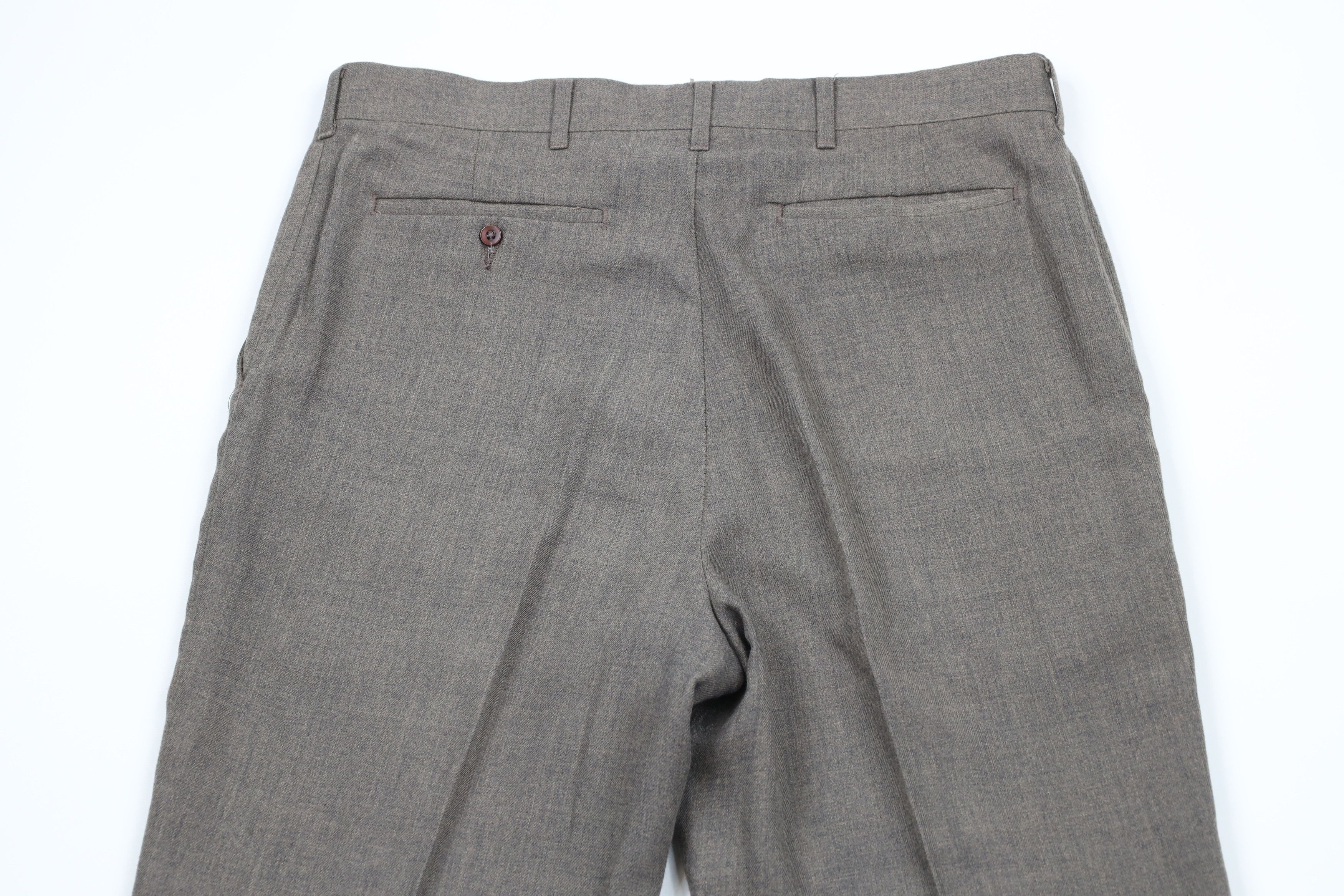 Vintage Vintage 70s Streetwear Front Wide Leg Chino Pants Brown Size US 34 / EU 50 - 10 Thumbnail