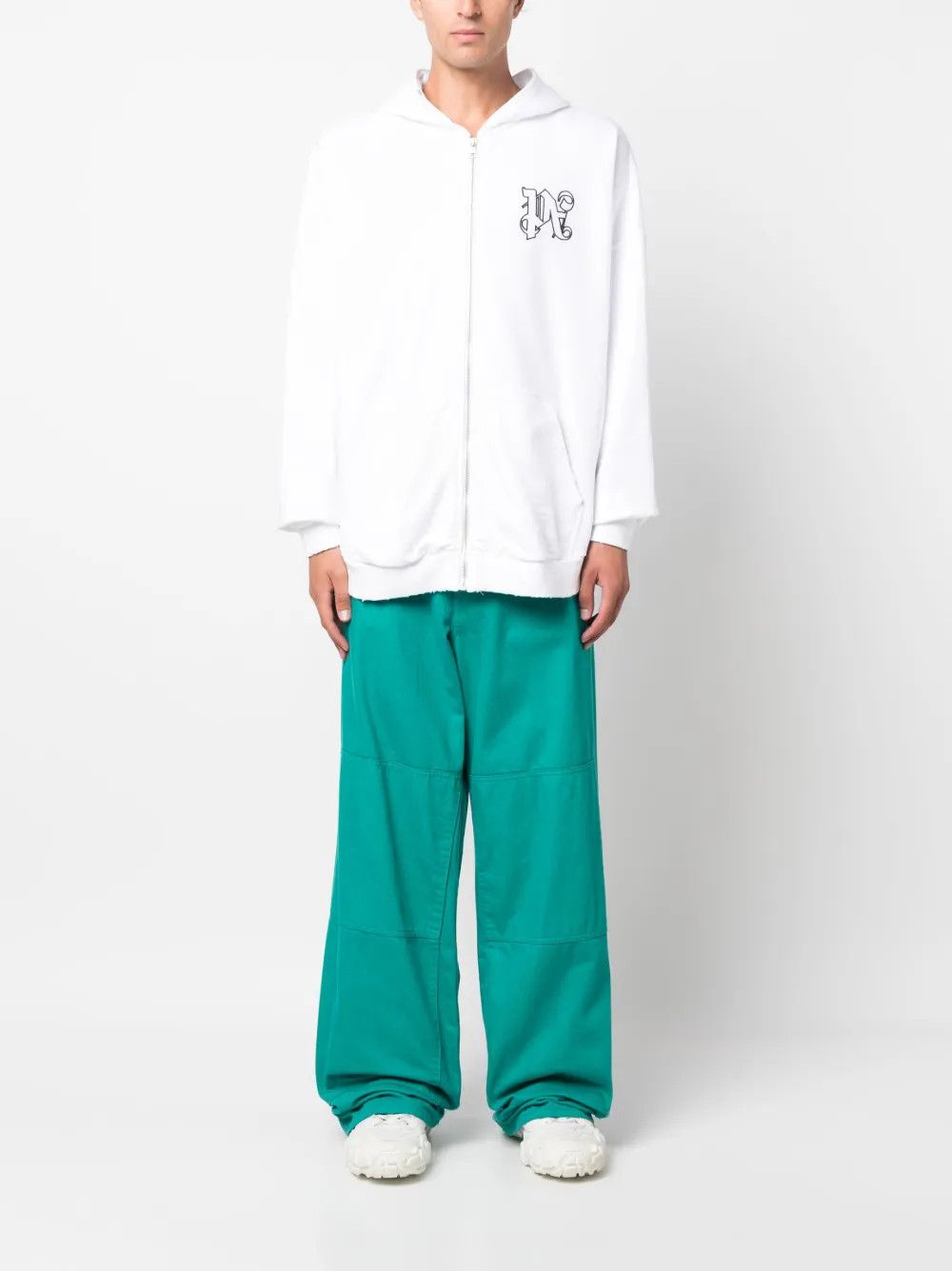 Palm Angels o1y0325 Logo Hoodie in White Size US S / EU 44-46 / 1 - 5 Thumbnail