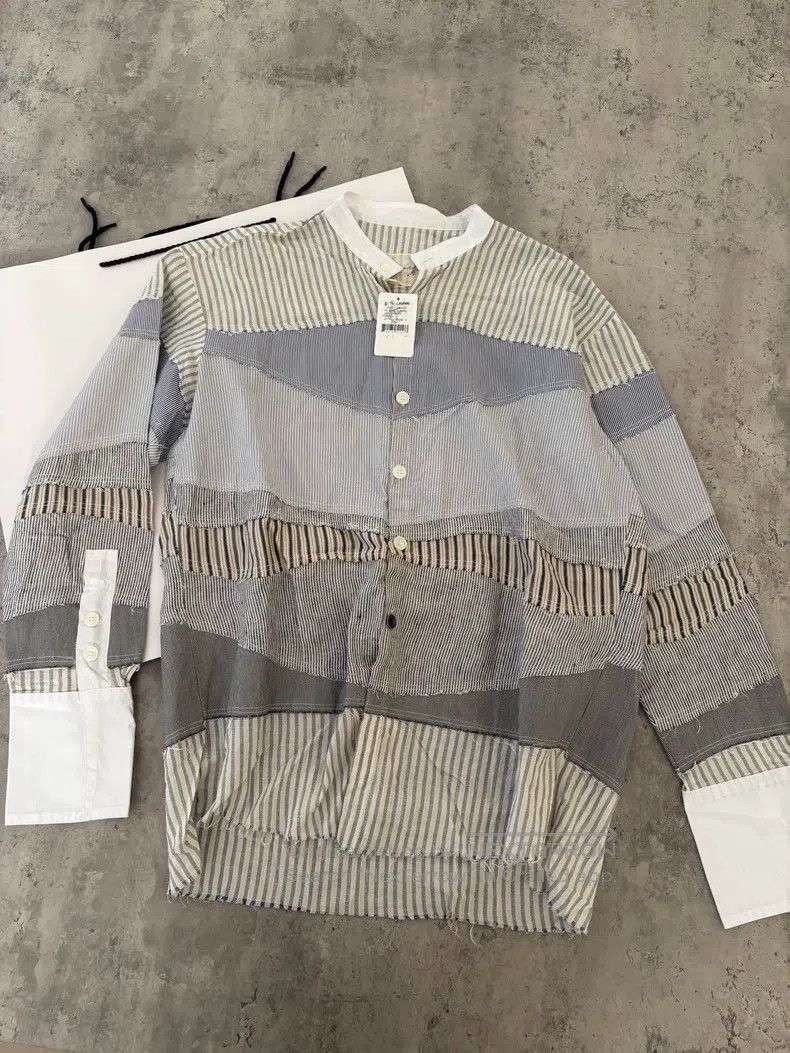 Greg Lauren Greg Lauren Handmade Patchwork Striped Shirt Size US M / EU 48-50 / 2 - 1 Thumbnail