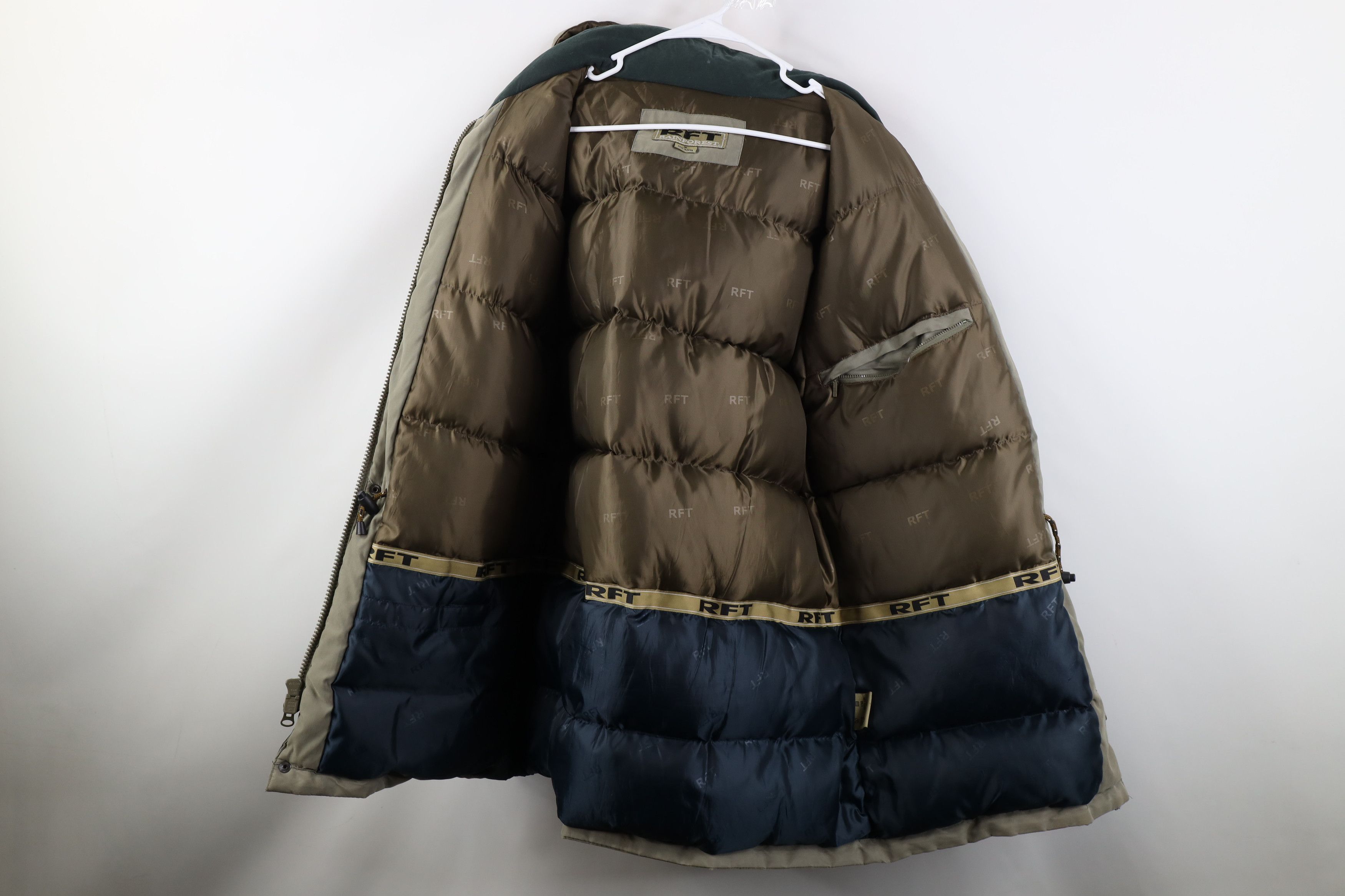 Vintage Vintage 90s Streetwear Down Hooded Puffer Parka Jacket Green Size US M / EU 48-50 / 2 - 10 Thumbnail