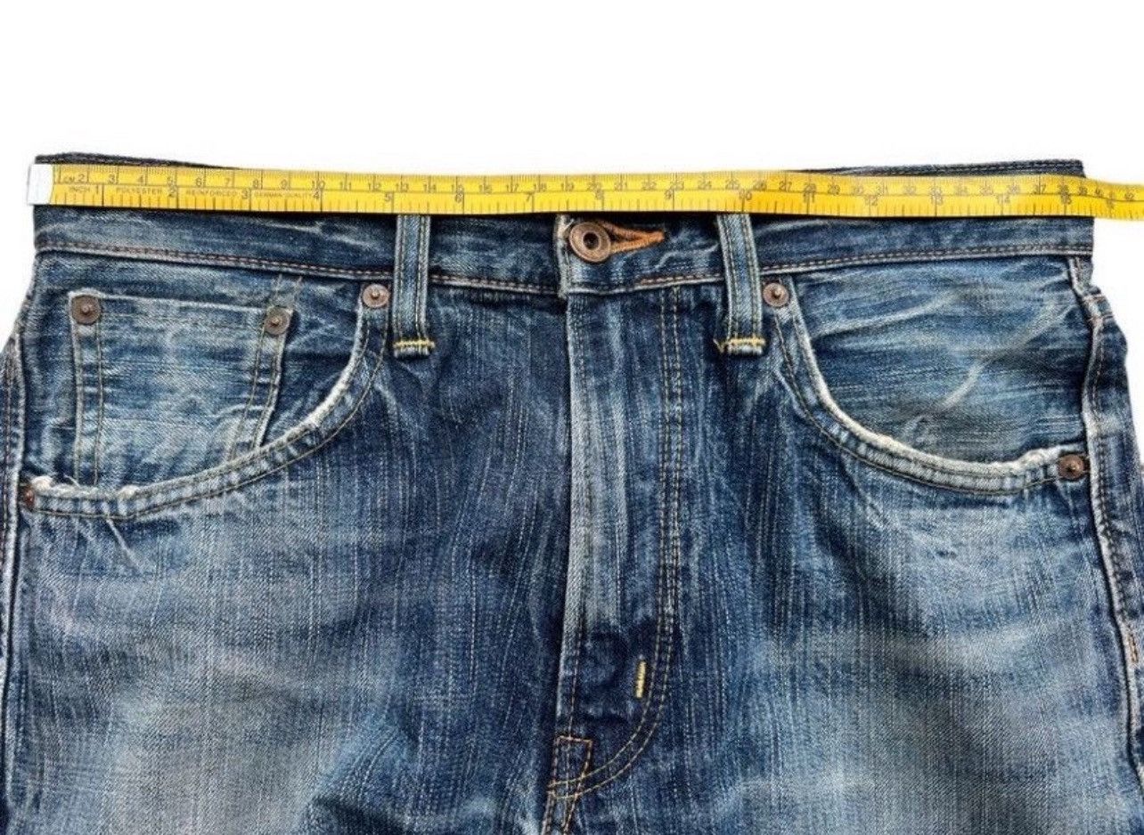 Edwin Vintage Edwin 505ZX Selvedge Distressed Denim Jeans 31x31 Size US 31 - 15 Thumbnail