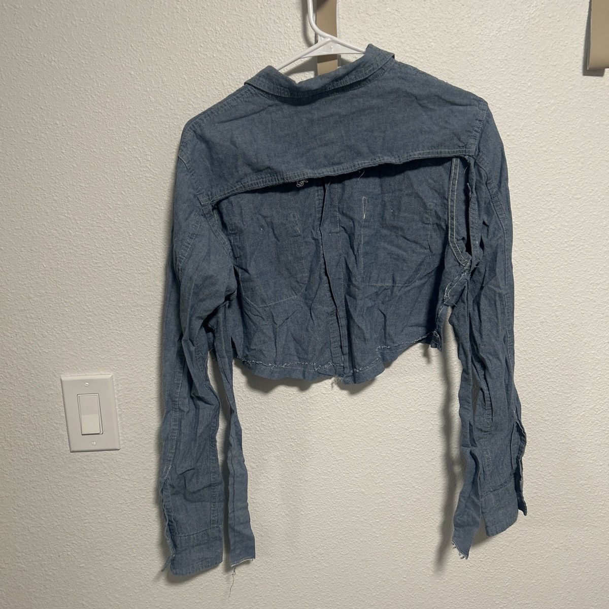 Stussy Stussy Vintage Reconstructed Blue Denim Cropped Button Up Size M / US 6-8 / IT 42-44 - 2 Thumbnail