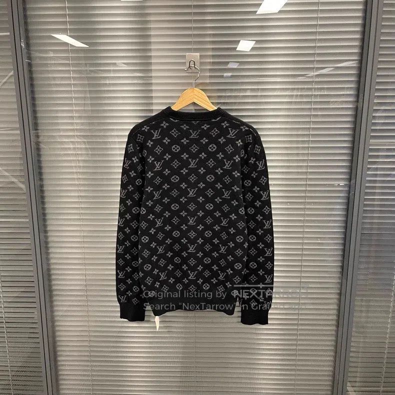Louis Vuitton Louis Vuitton Black Wool Sweatshirt Size US M / EU 48-50 / 2 - 1 Thumbnail