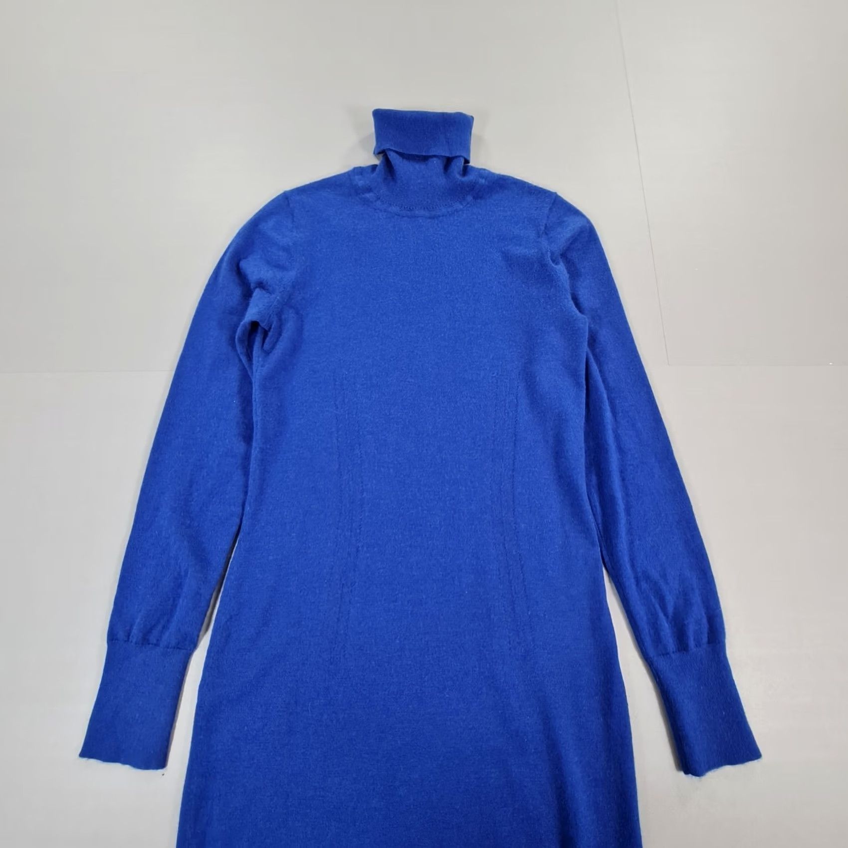 Joseph Joseph Dress Blue Medium Turtle Neck Cashmere Knit Knee Length Dress Size M / US 6-8 / IT 42-44 - 3 Thumbnail