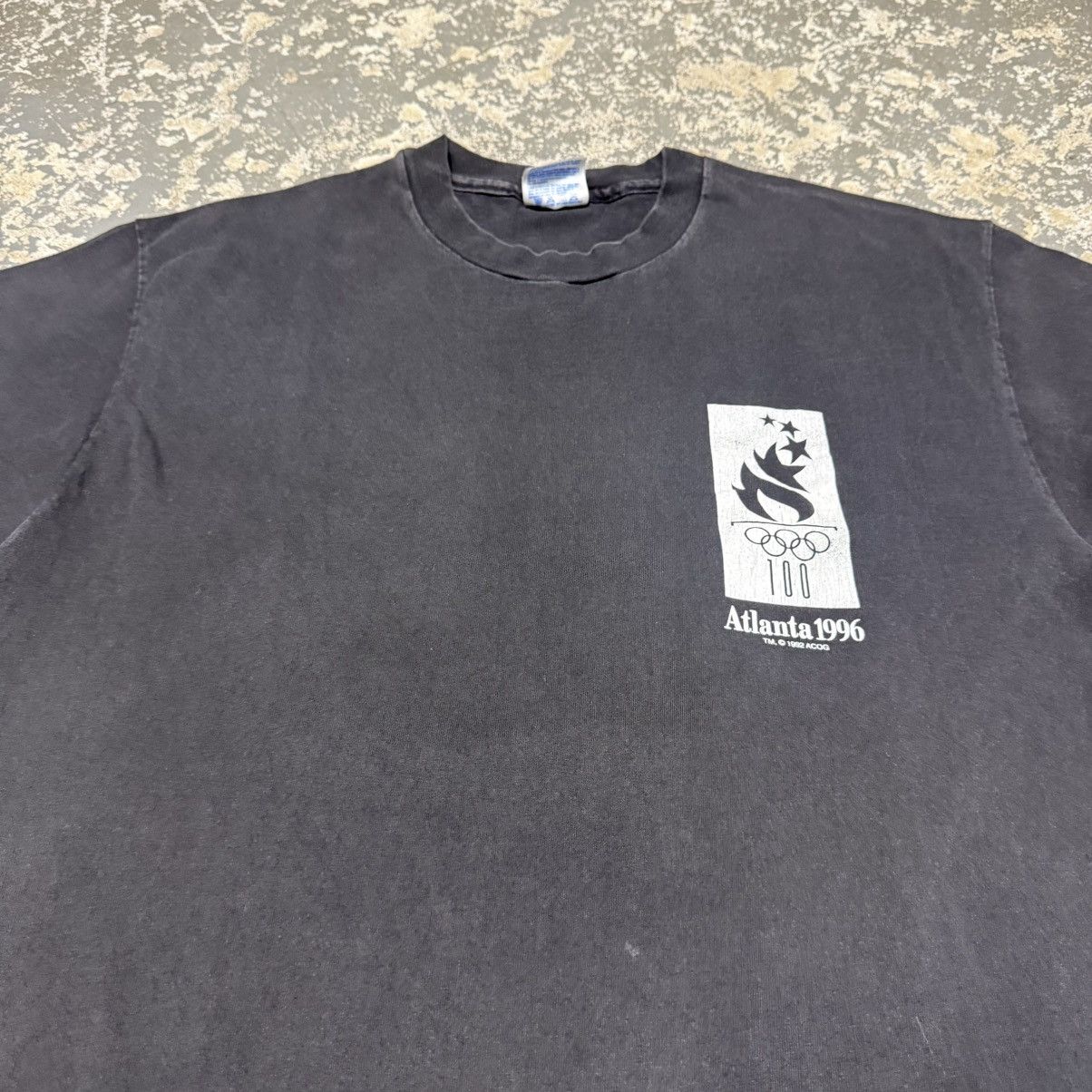 USA Olympics Vintage Atlanta Olympics Black 1996 Tshirt Size US L / EU 52-54 / 3 - 14 Thumbnail