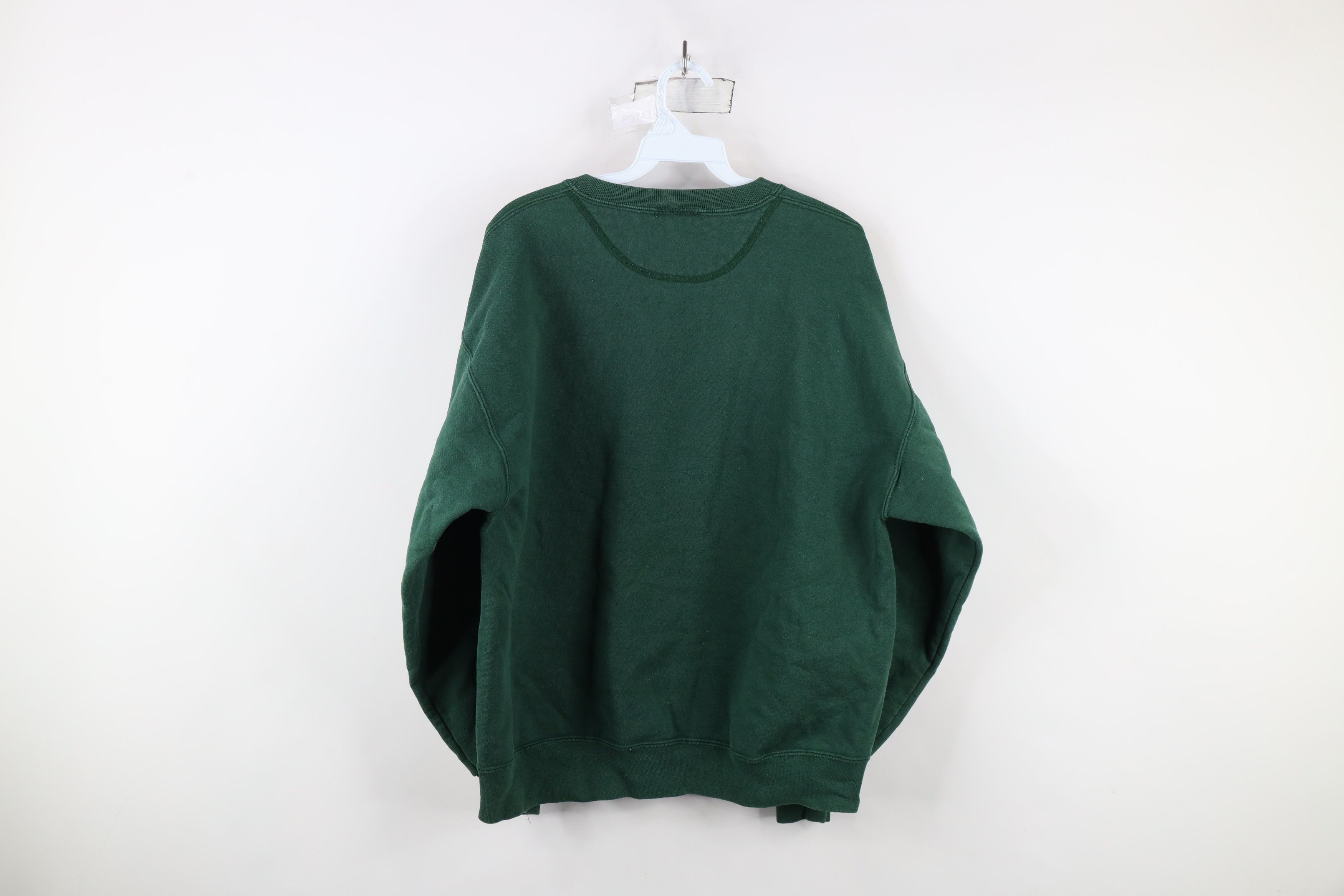 Vintage Vintage 90s Streetwear Huntington Sweatshirt Green USA Size US L / EU 52-54 / 3 - 11 Thumbnail